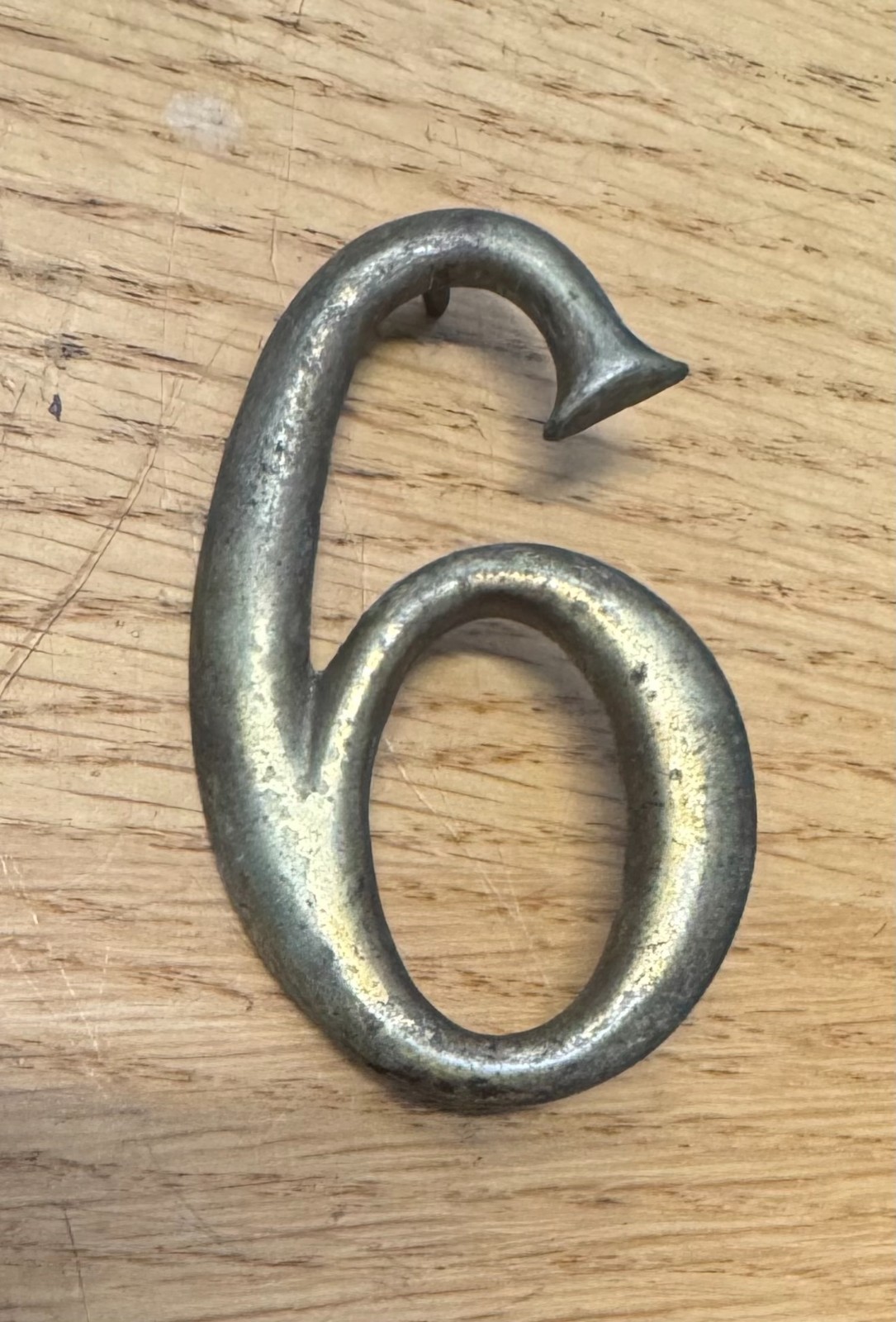 Brass Vintage House Address Numbers 3”