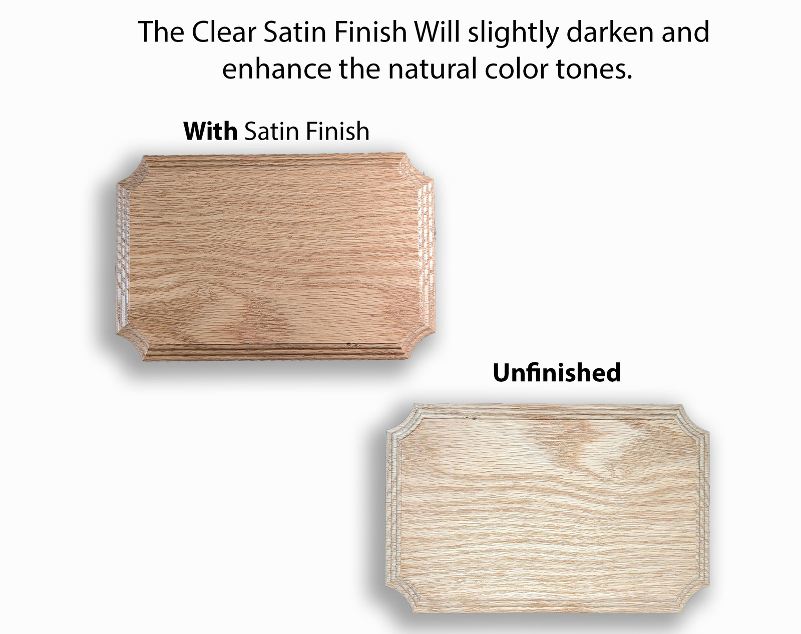 2:3 ratio blank wooden plaque (unfinished) Oak, Flush Mounted, Tri-Round Edge