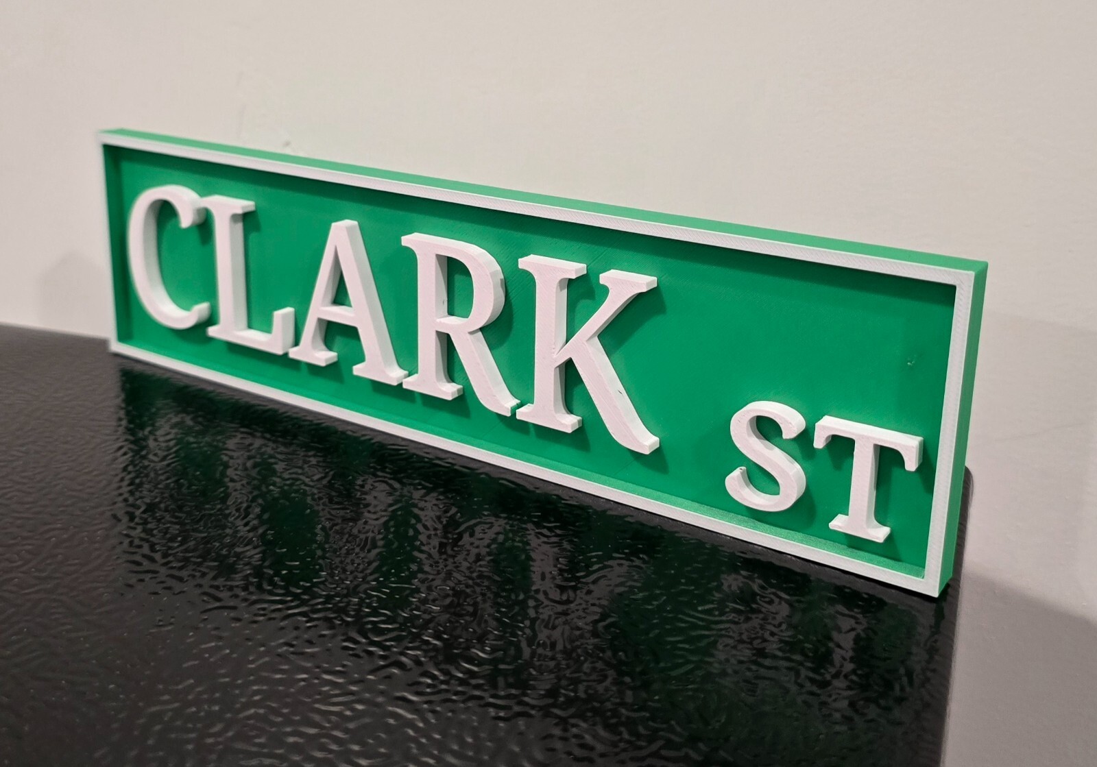 Custom 3D Street Sign – White and Green – Custom Road Sign – Man Cave Sign