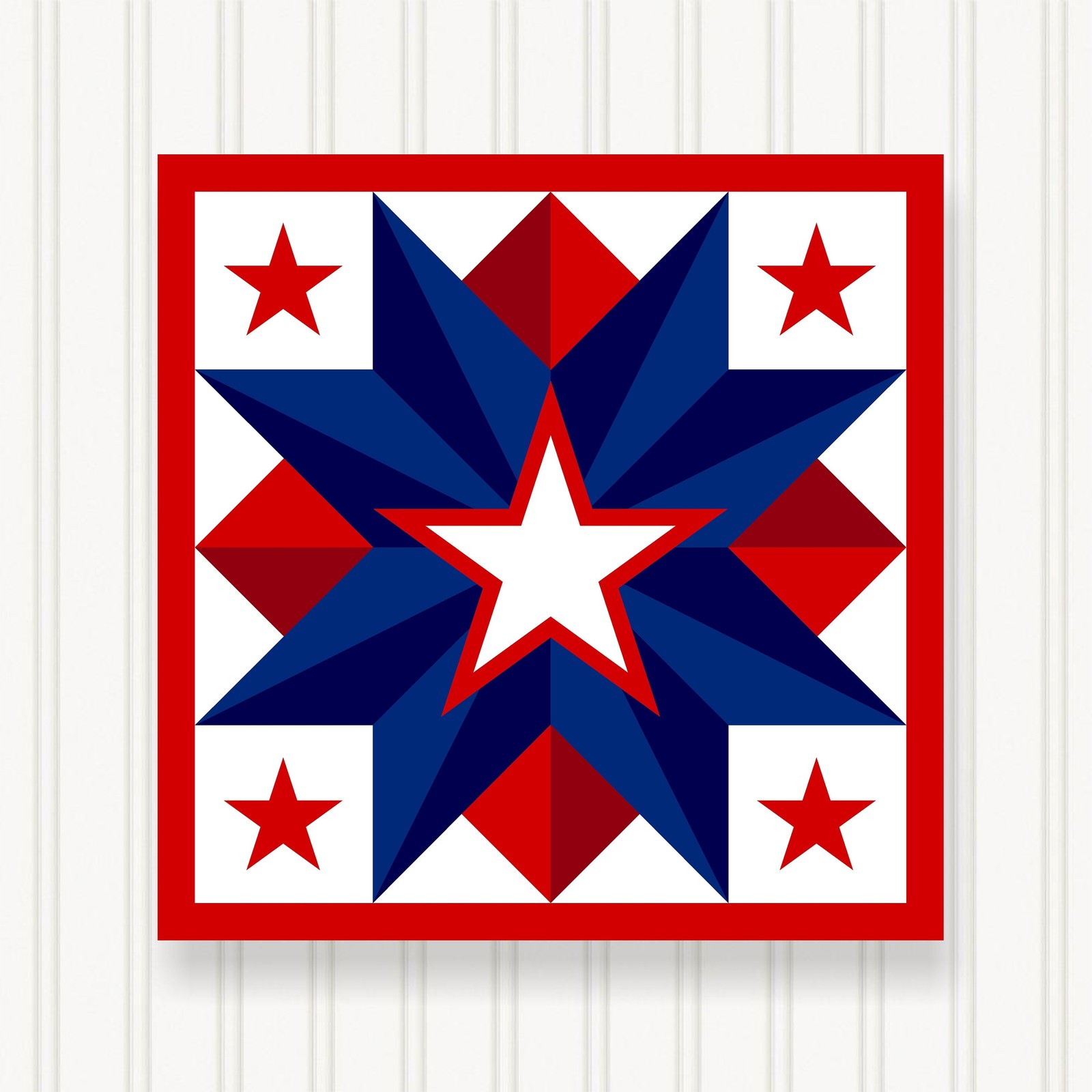 Barn Quilt Square, 8 Sizes, Outdoor & Indoor Wall Art, Home Decor, BQ096