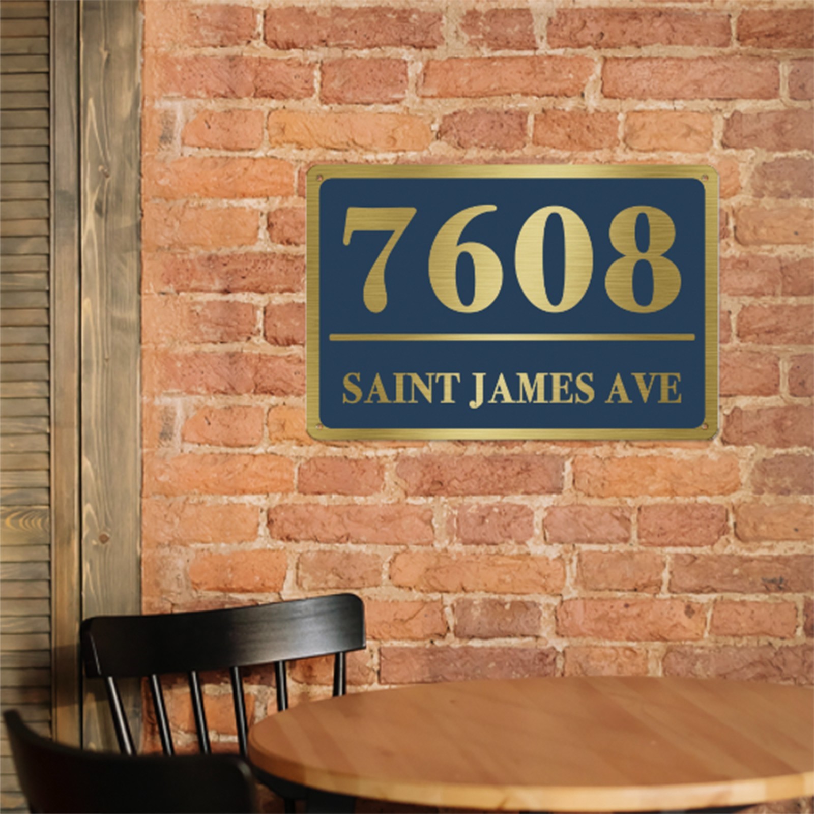 8″ x 12″ Personalized Home Address Sign Customized Aluminum House Number Plaque