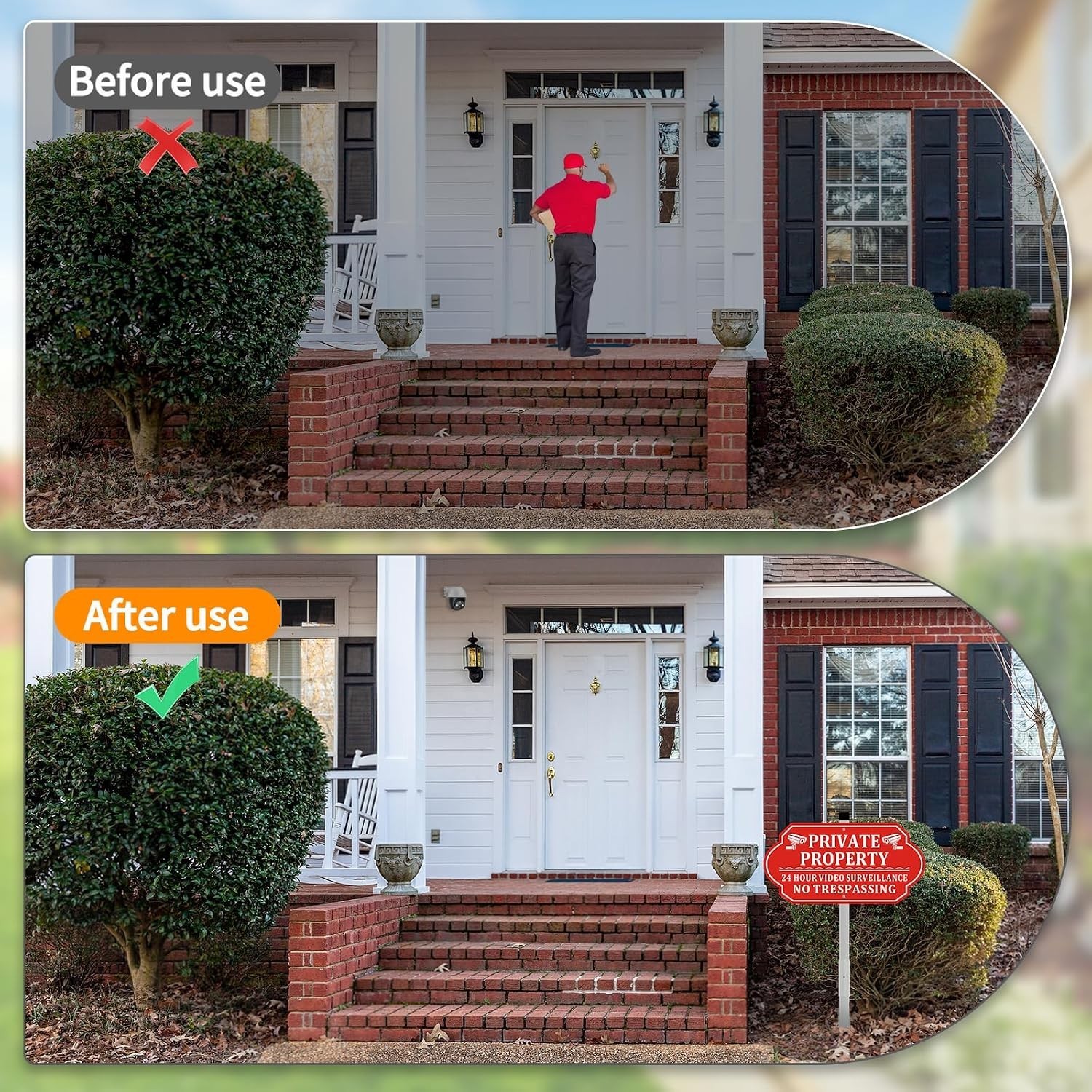 No Trespassing Signs Private Property Video Surveillance Aluminum 14×7 Inches…
