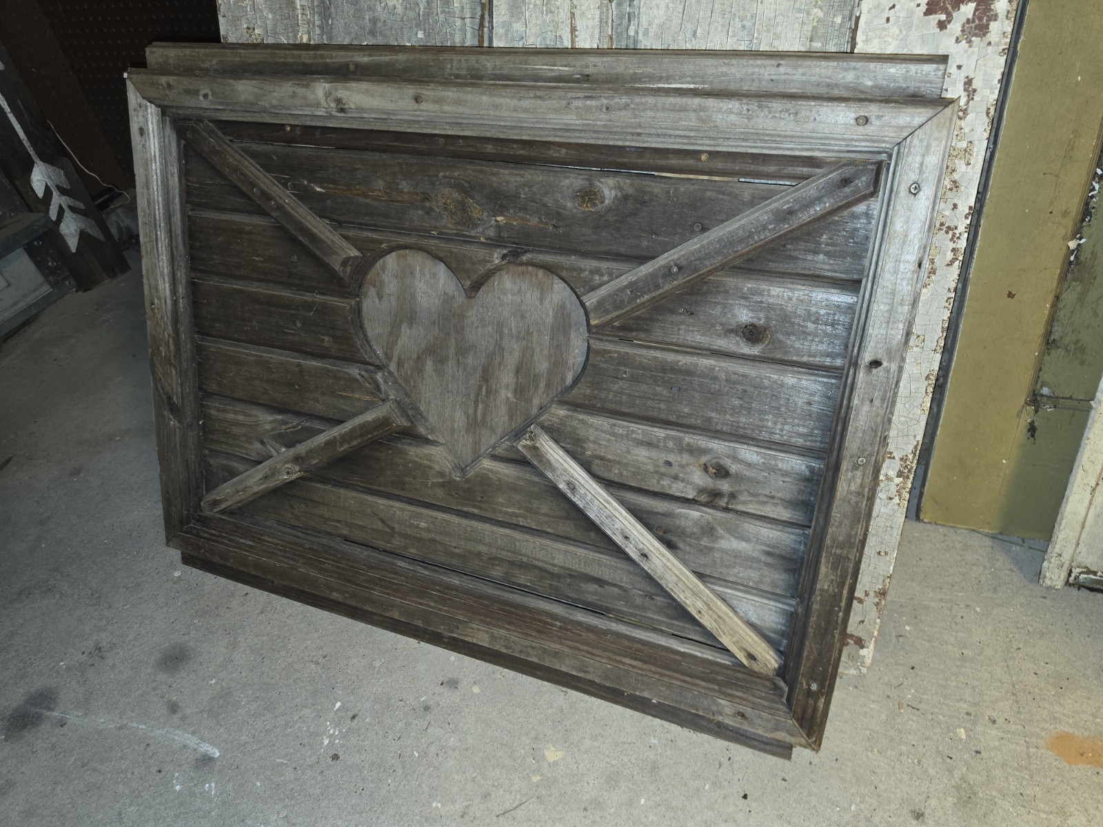 Custom Handmade Rustic Farmhouse Wood Carved Heart.