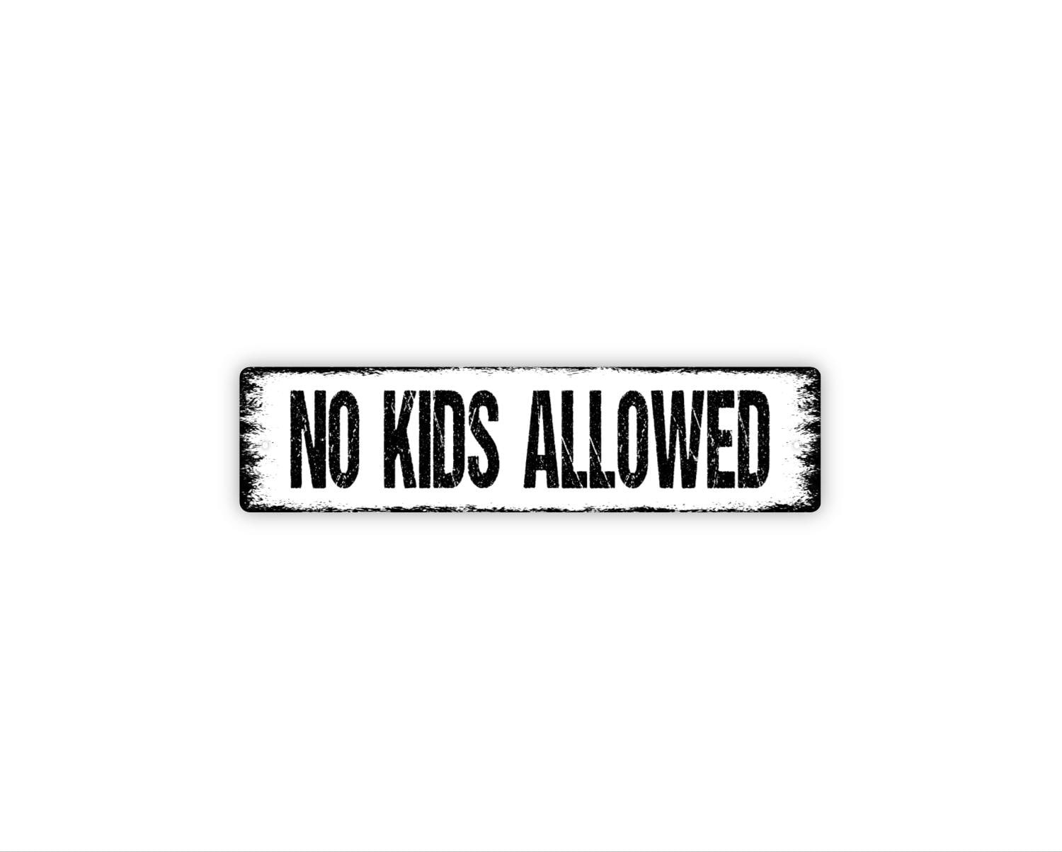No Kids Allowed Sign – Funny Adult Only Area Home Bar Lounge Pool Man Cave