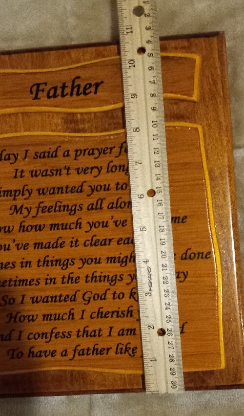 Father plaque picture wood wall hanging picture Fathers day gift us seller