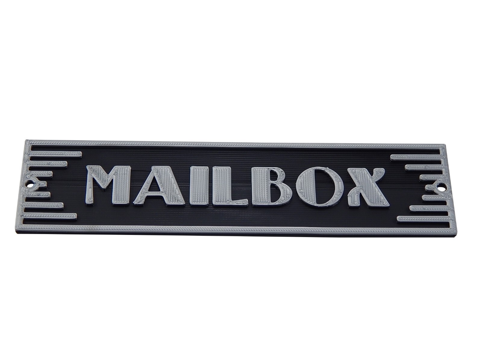 Plastic Mailbox Mail Box Art Deco Style Sign Office or Home Décor Wall Plaque