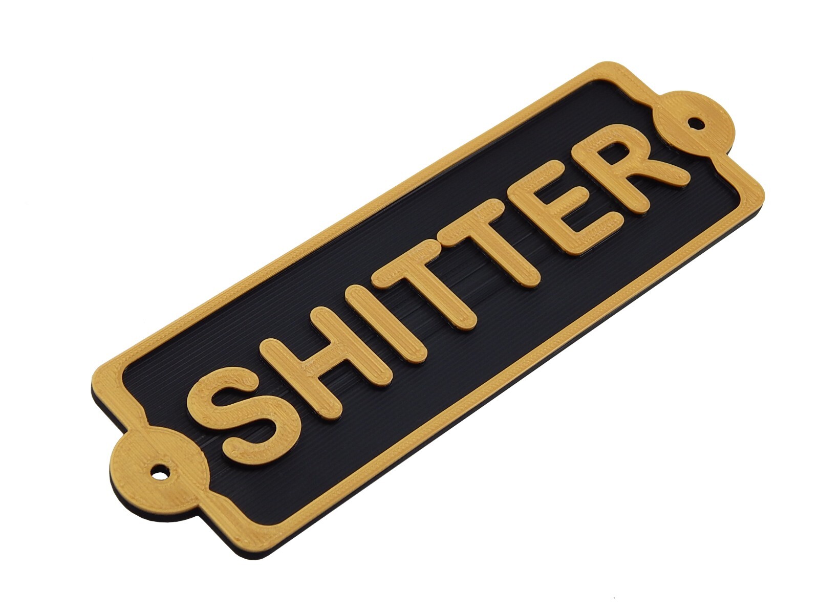Plastic Funny-Shitter Toilet Door Hanging Sign Bathroom Restroom Plaque Gift