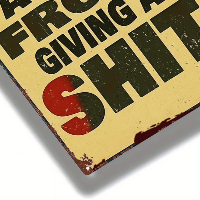Metal Sign 8X12 Inches Humorous Bathroom Decor