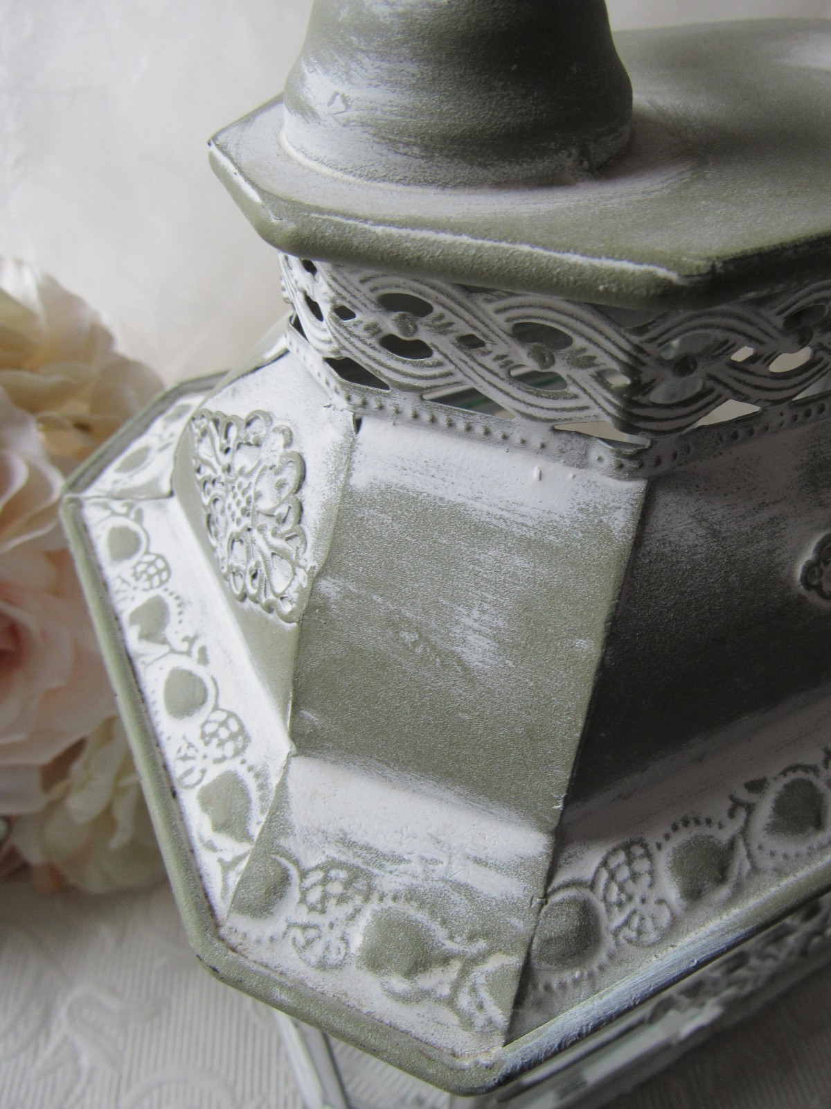 Lantern,Whitewashed Decor,Sage,Patina,Green Decor,centerpiece,Easter,Boho,NEW