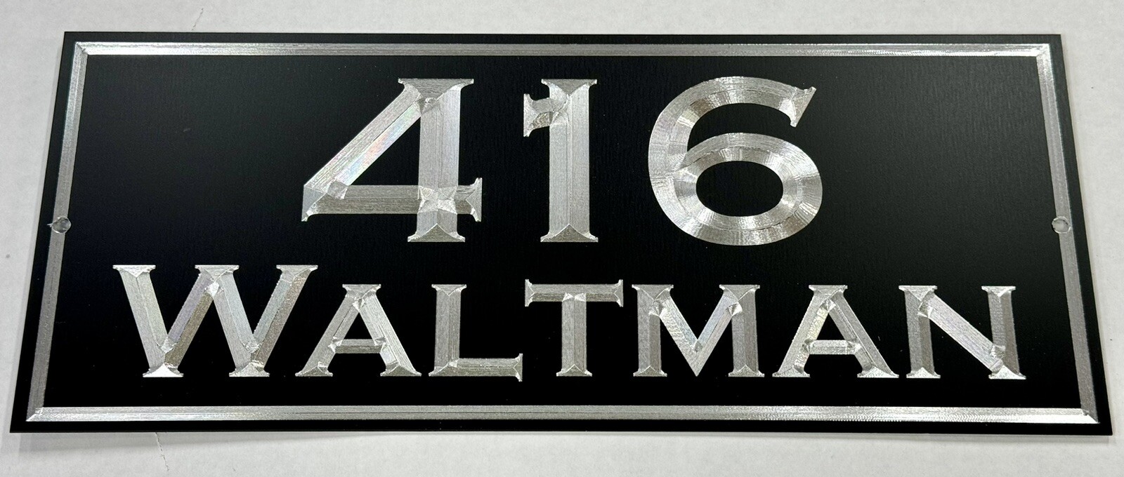 Engraved Custom Reflective House Number Street Address Metal Mailbox 12×5 Sign