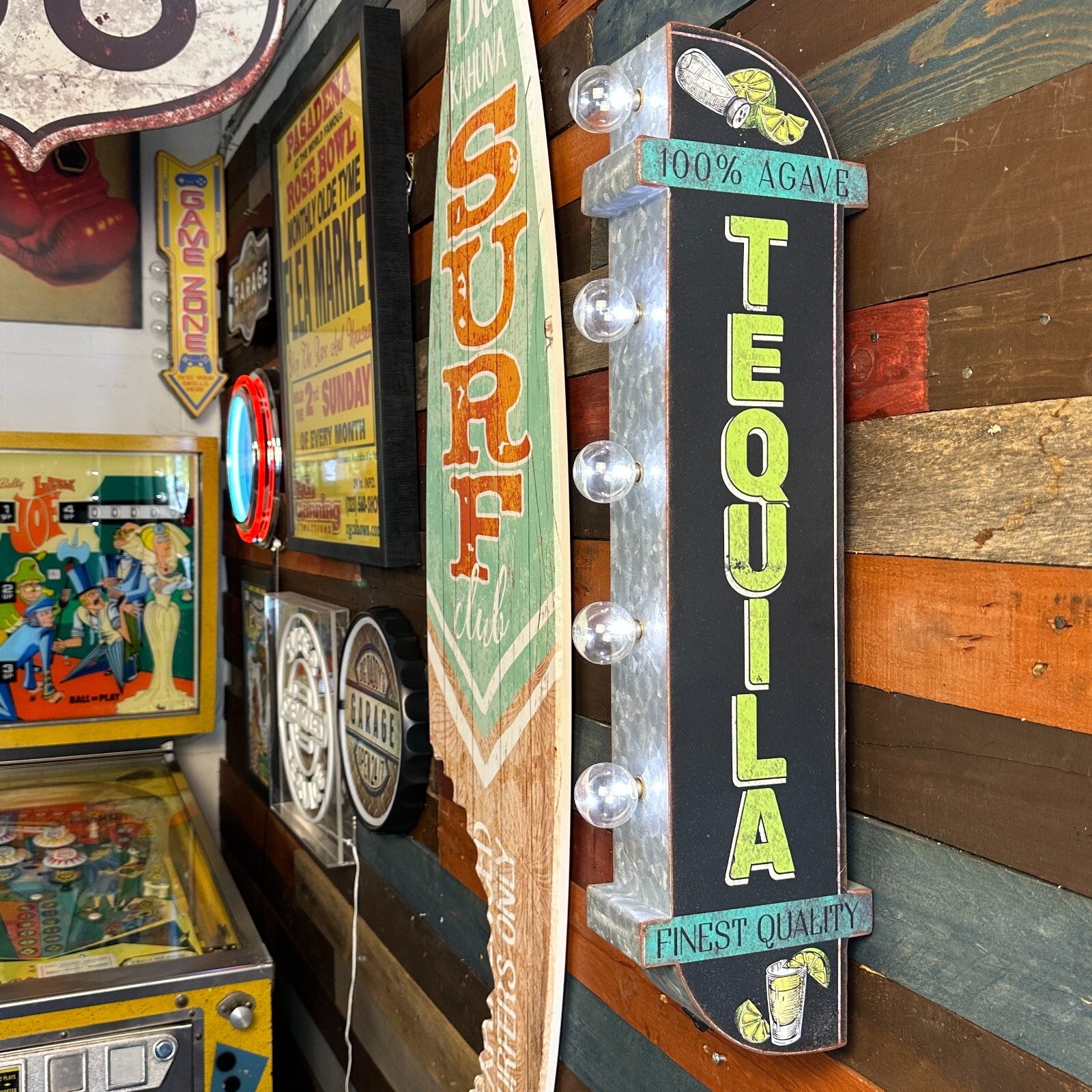 Tequila LED Sign 25″ Double Sided Marquee Vintage Retro Off The Wall Design