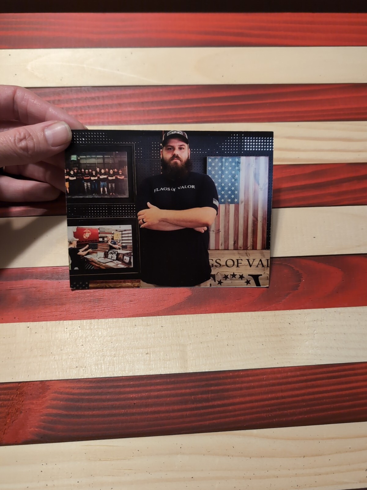 Flags of Valor Legacy Series Wooden American Flag Medium Wall Decor 36×19.5