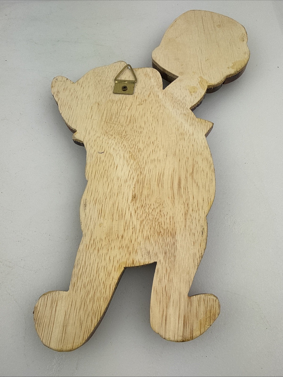 Handmade Glossy Finish Winnie The Pooh 3D Wooden Wall Art Nursery Home Decor