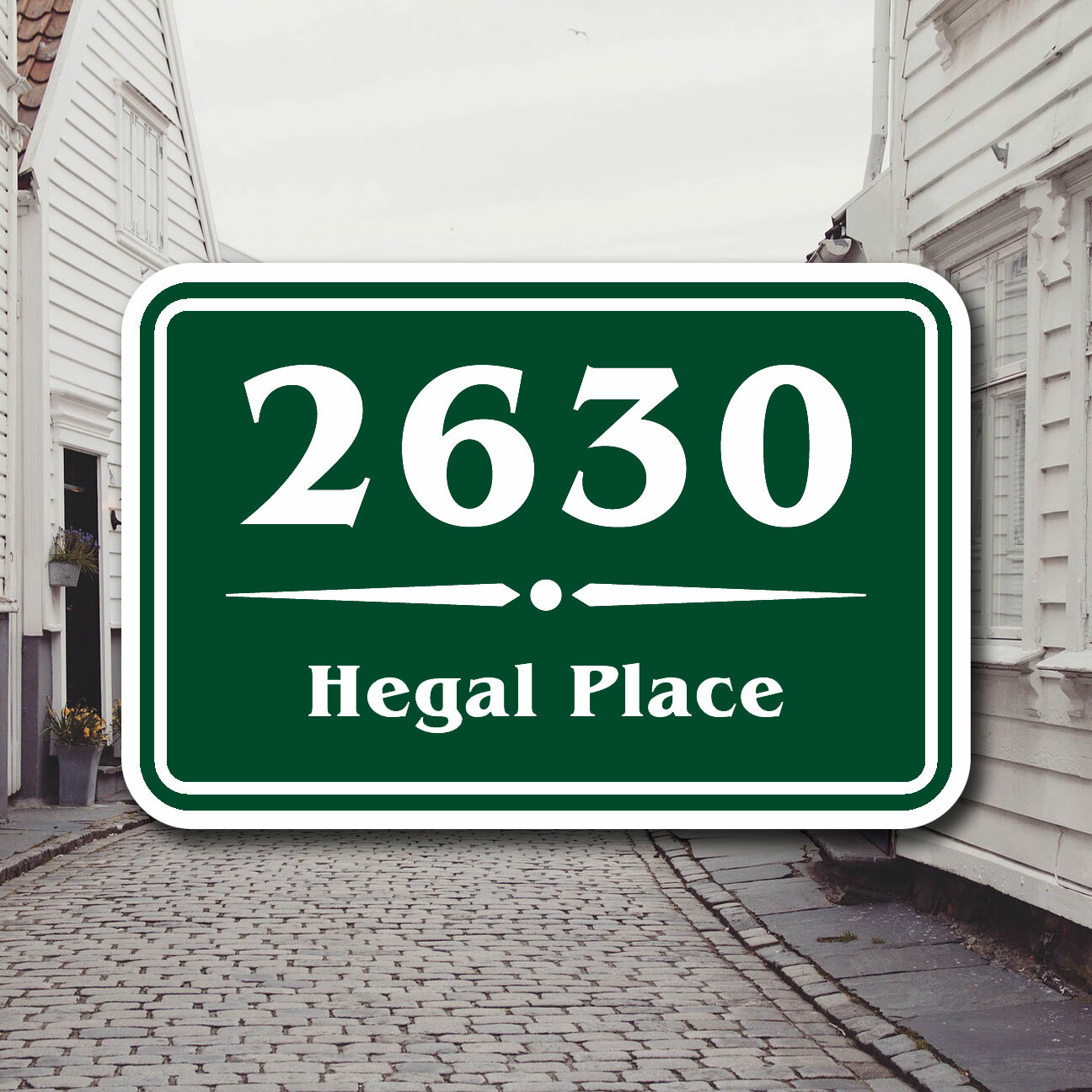Custom Street Address Aluminum Sign / Plaque – Multiple Colors & Sizes