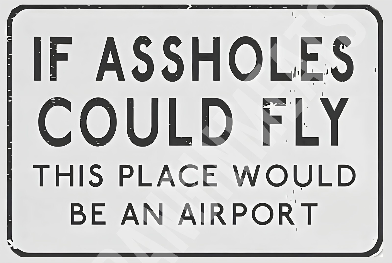 If A$$holes Could Fly This Place Airport Funny Sign 8″ x 12″ Aluminum Metal Sign