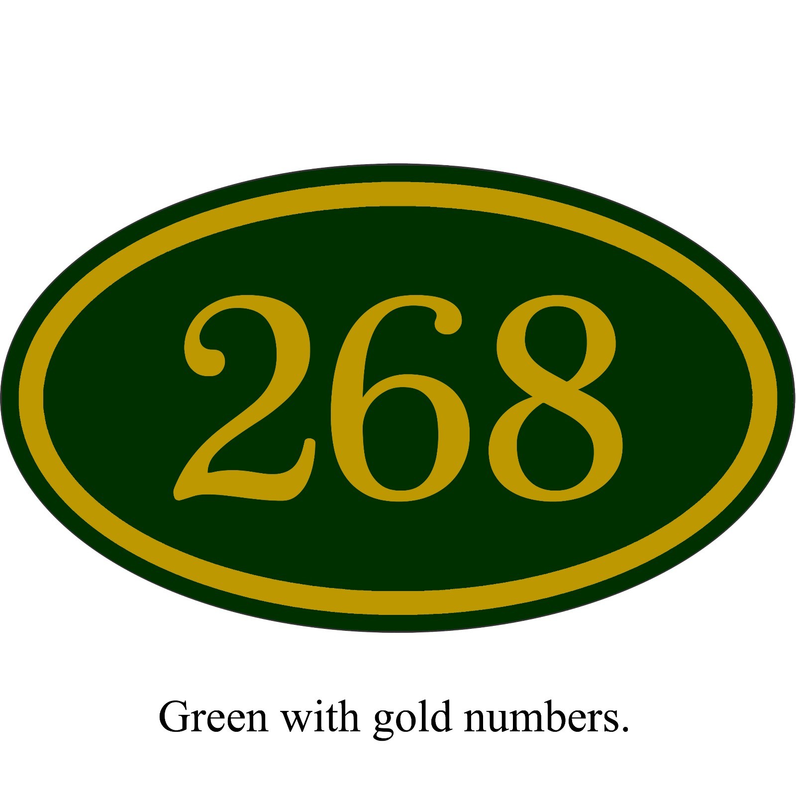 Personalized House Address Number Sign Aluminum Plaque 12″ x 7″ Custom Colors