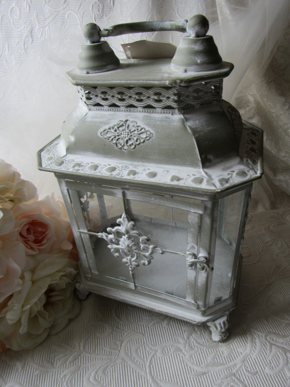 Lantern,Whitewashed Decor,Sage,Patina,Green Decor,centerpiece,Easter,Boho,NEW