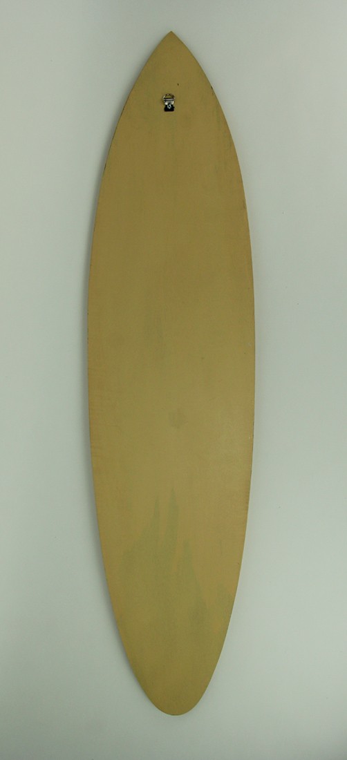 Scratch & Dent Striped Wooden Surfboard Wall Hanging 39 inch