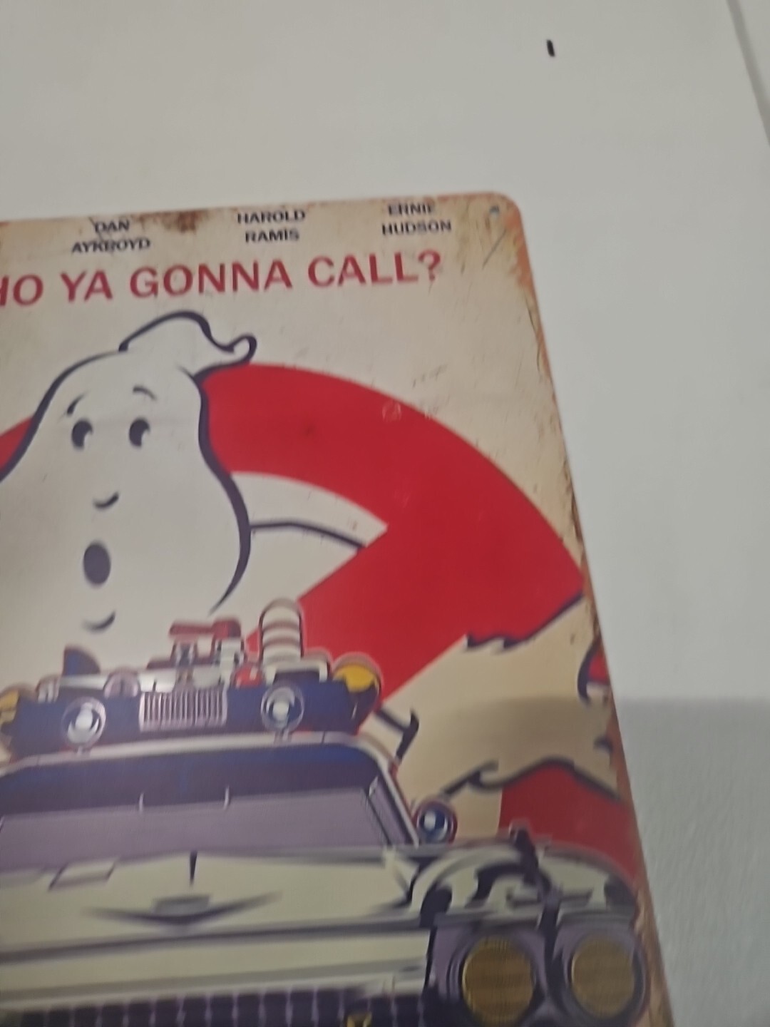 Ghostbusters, Who Ya Gonna Call? Rustic-looking Tin Sign, 8×12
