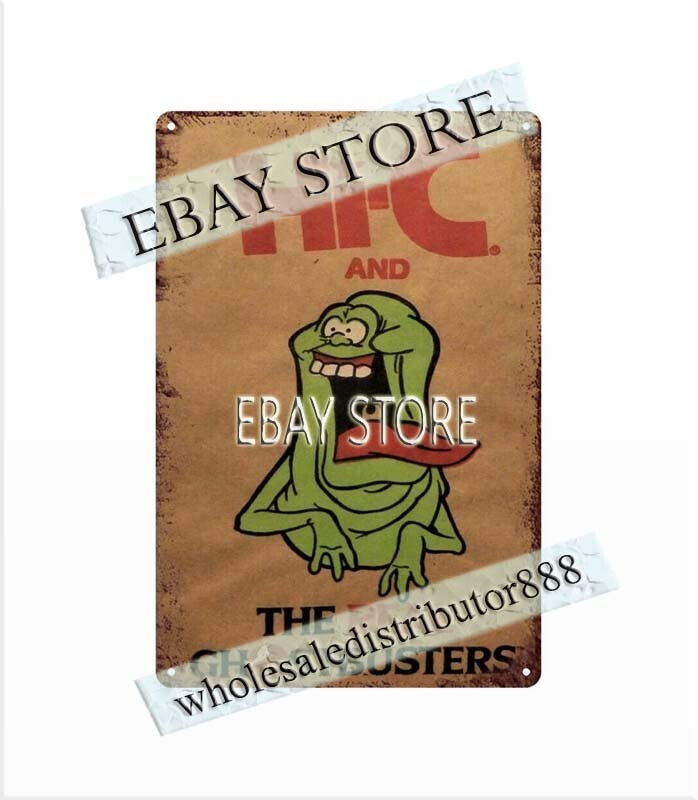 Hi-C and THE REAL GHOSTBUSTERS metal tin sign decor office restaurant