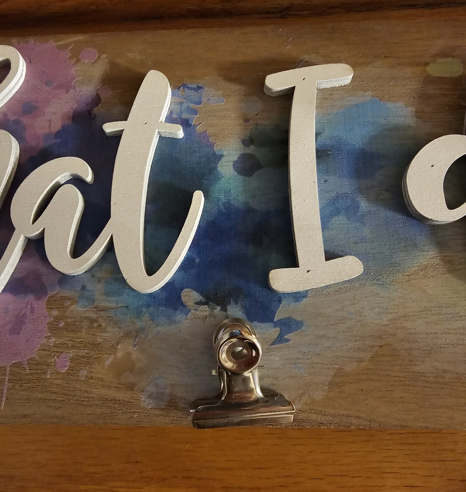 The Design House “Look What I Did”Clips Hang Artwork Display 24×6” Ready To Hang
