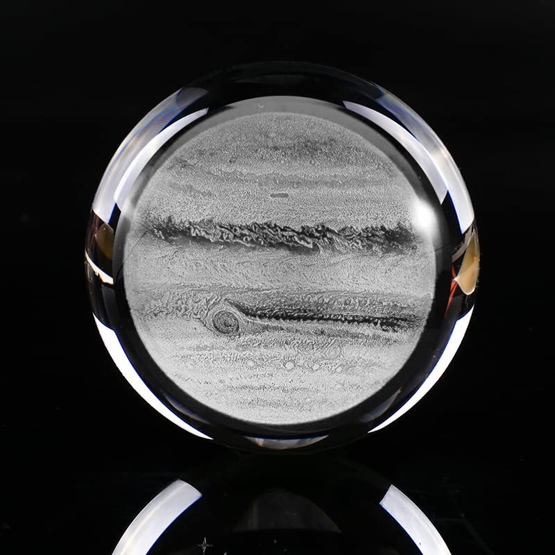 3D Solar System Crystal Ball 40mm with LED Base – Unique Gift for Kids & Adults