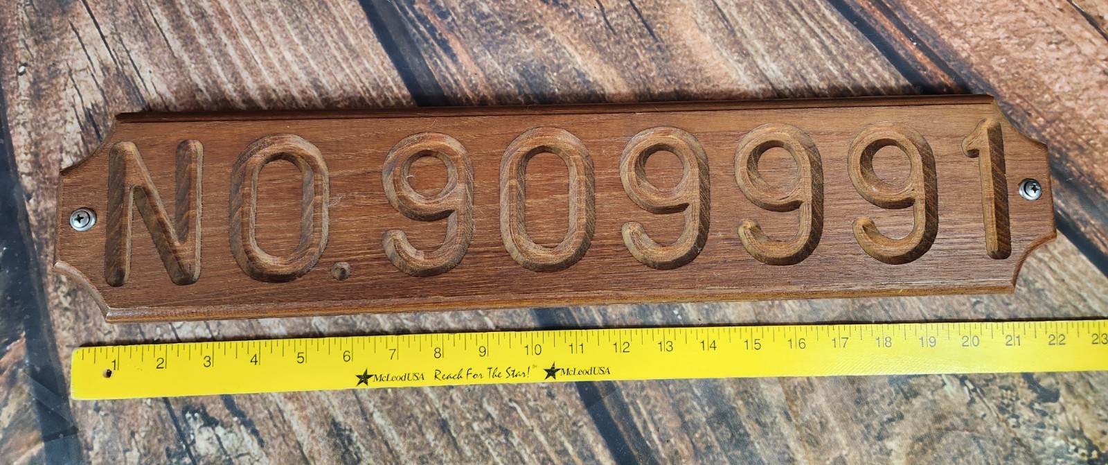 Carved Wood Home Sailboat Boat Numbers Custom Hanging Decor Real Wooden Wall Art
