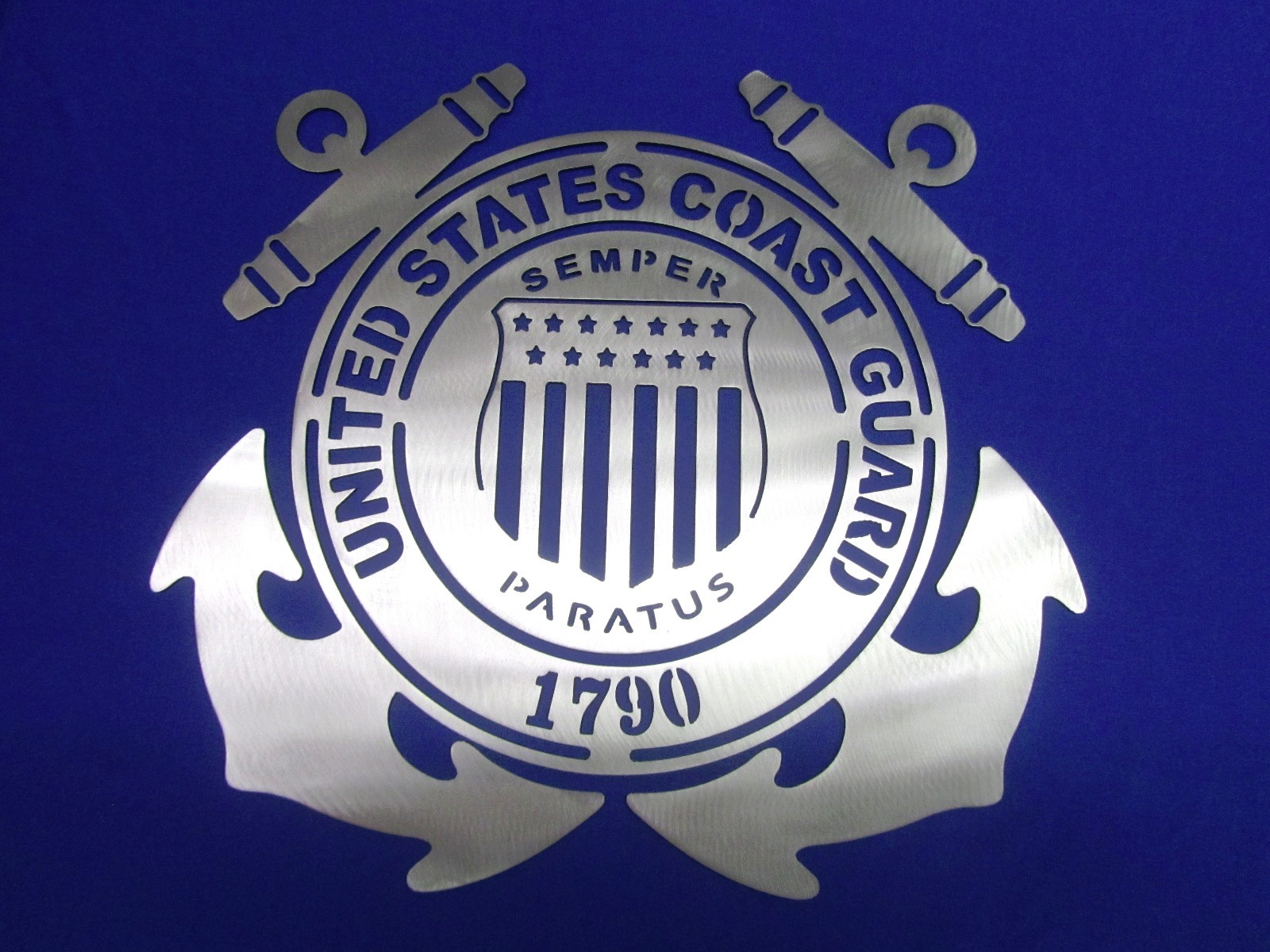 United States Coast Guard Sign Wall Art Plasma Cut Steel USA Military