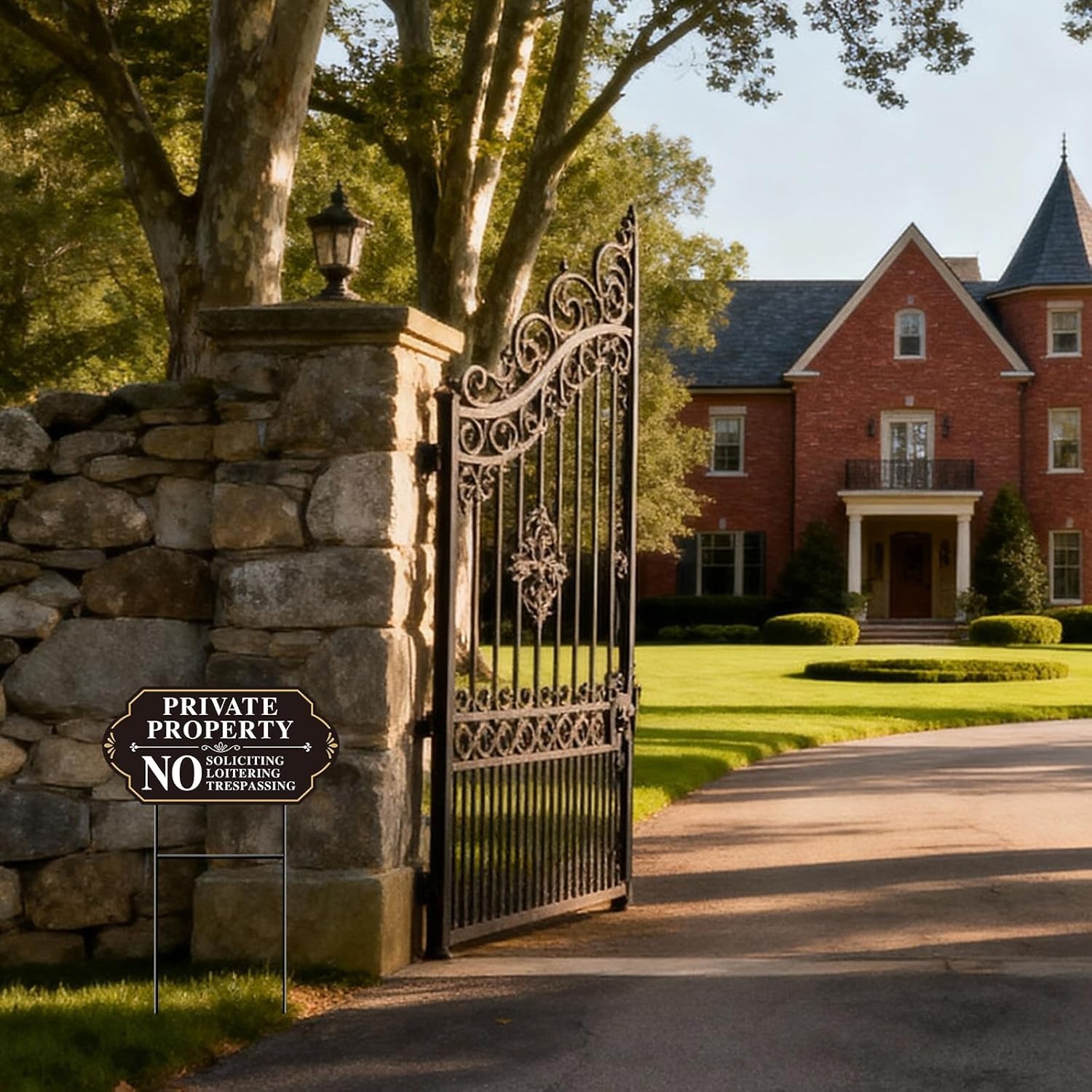 Protect Your Property with Elegant No Soliciting Signs – 14×7