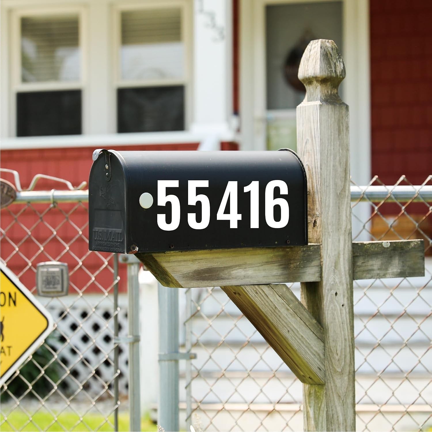 4Inch Large Number Stickers 5Sheets Self Adhesive Waterproof Vinyl Mailbox White