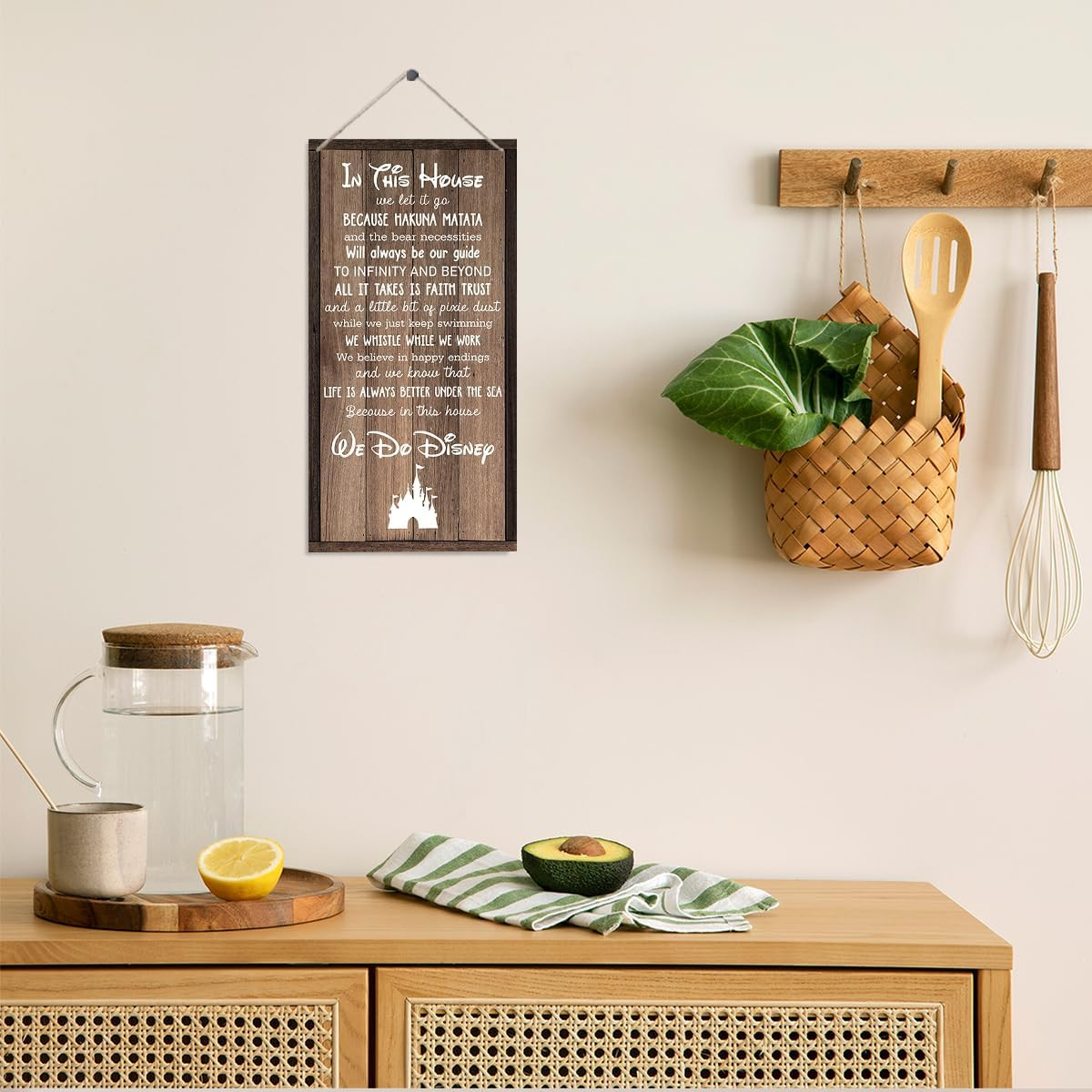 Inspirational House Decor Sign, Decorative Wood Hanging Wood Plaque