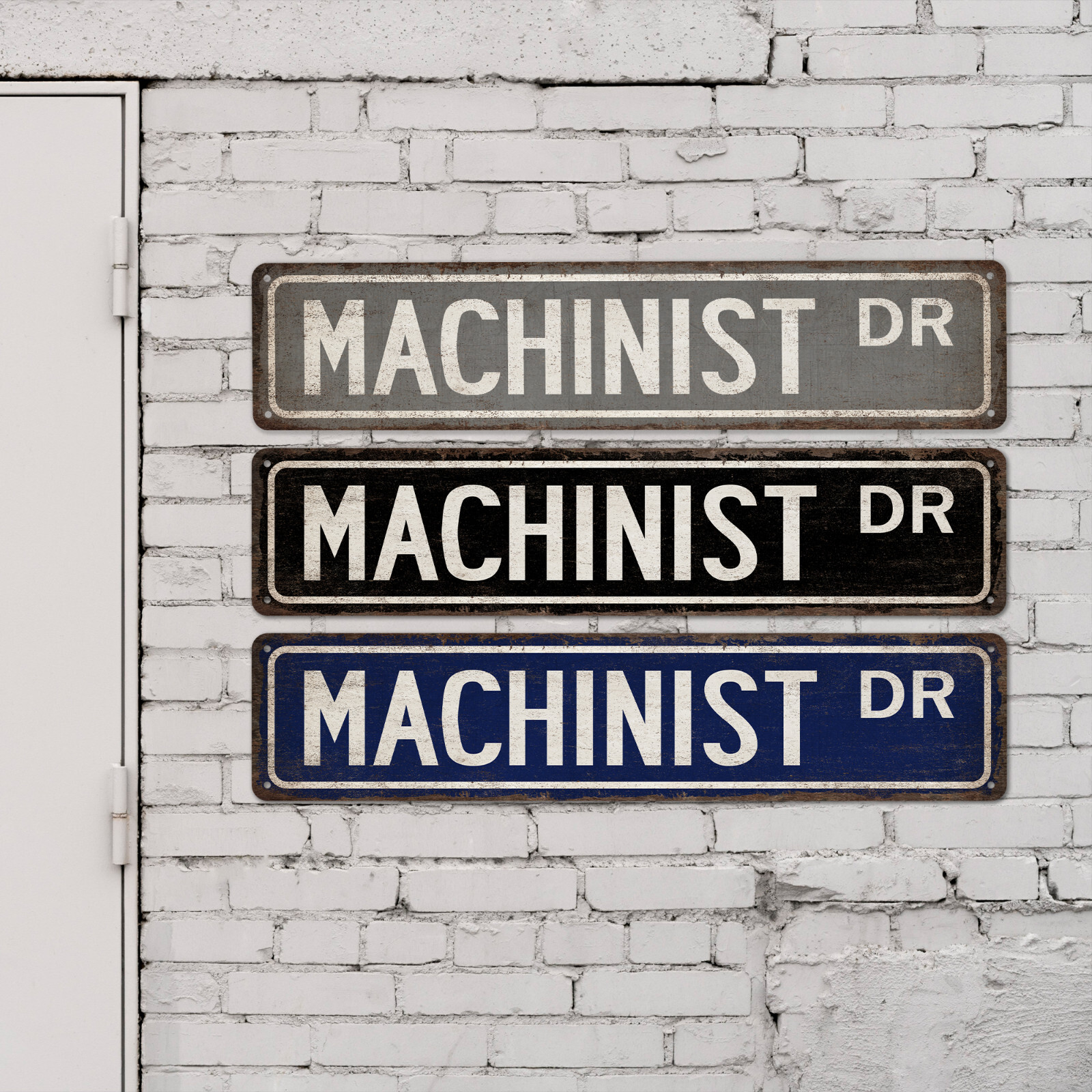 Machinist Street Sign Metal Worker Welder Machine Shop Construction 104180021009
