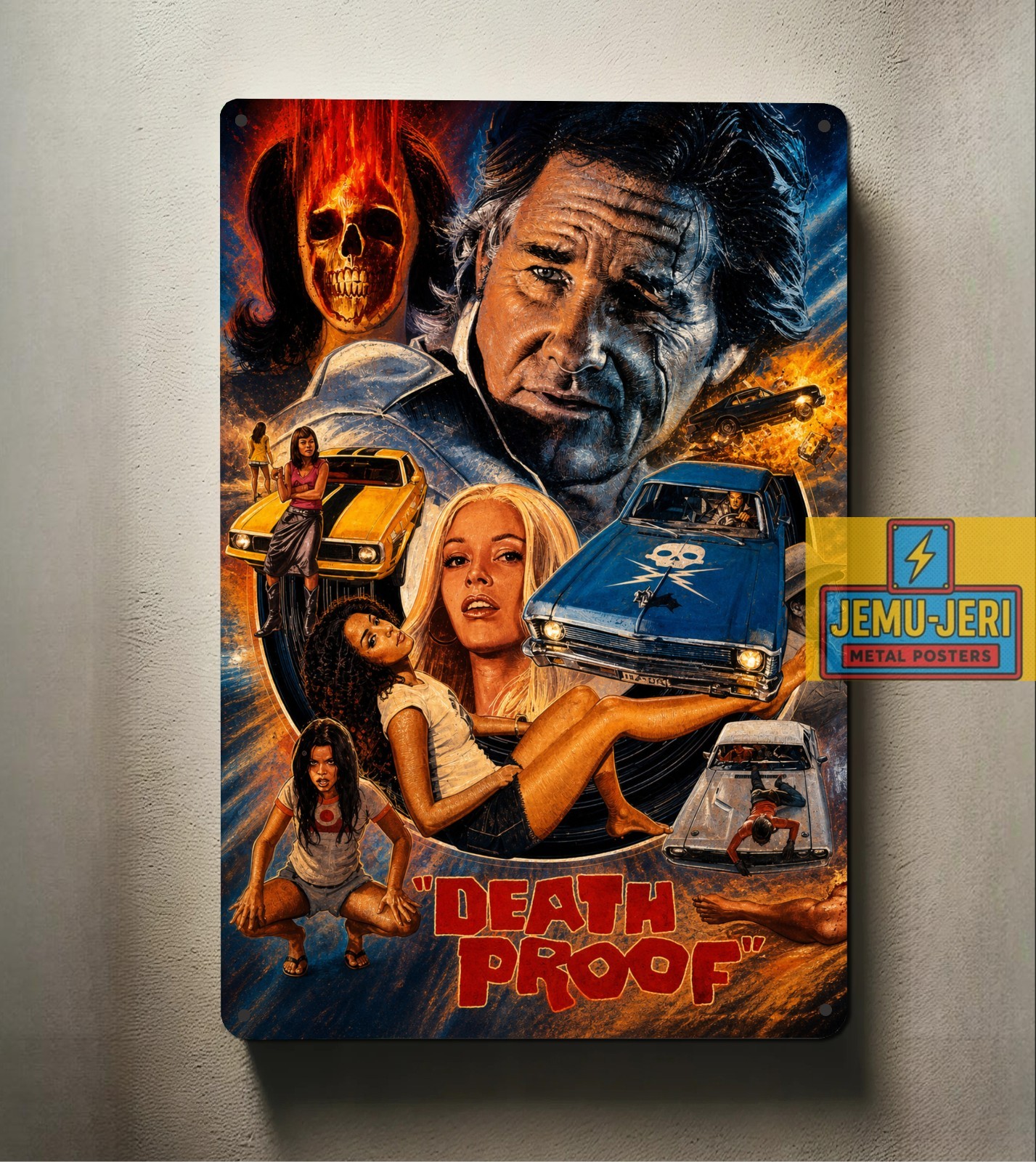 Death Proof Movie Metal Poster – Film Collectable Tin Sign – Size 8*12inch
