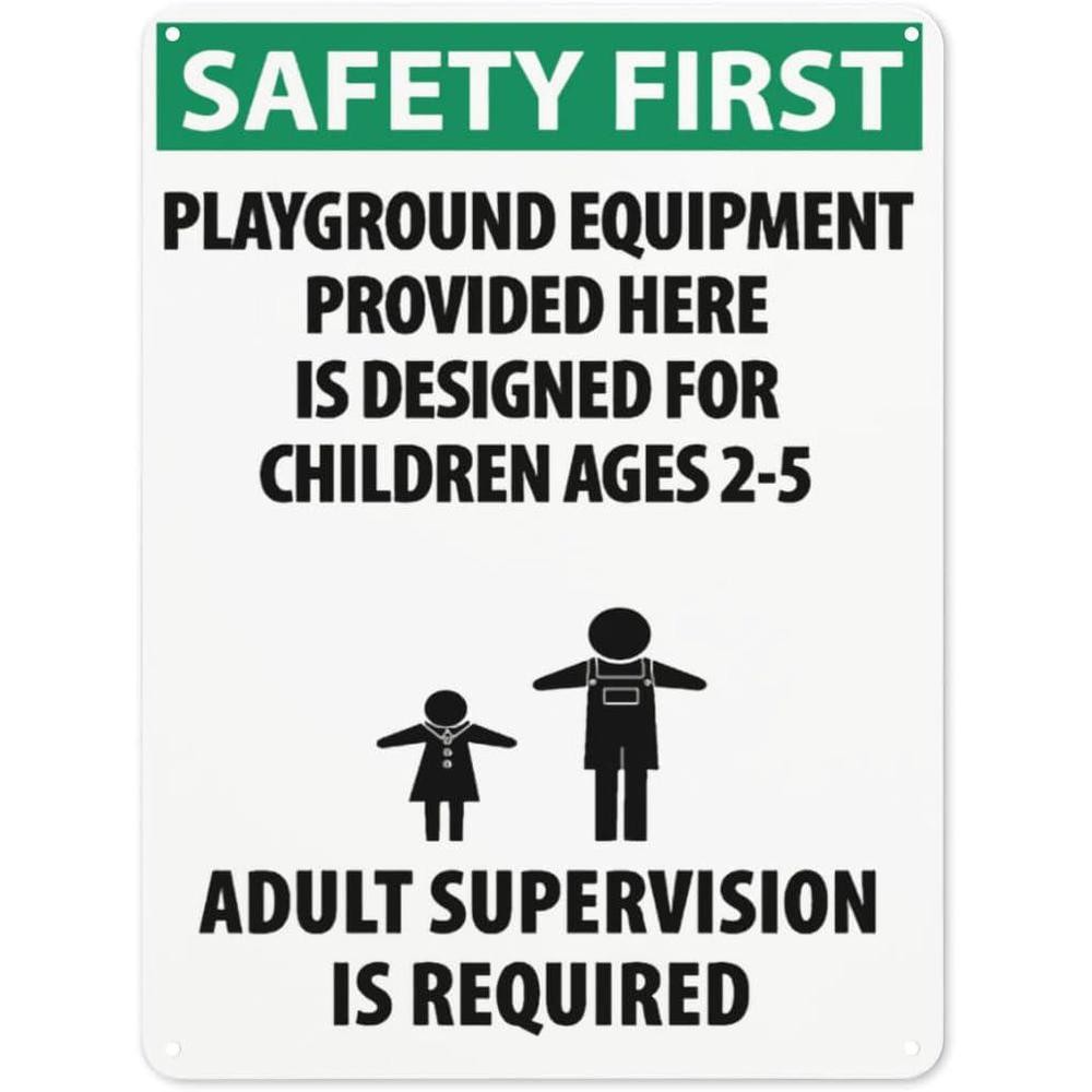 Minimalist Metal Sign adult little kid sketch indoor preschool playground walls