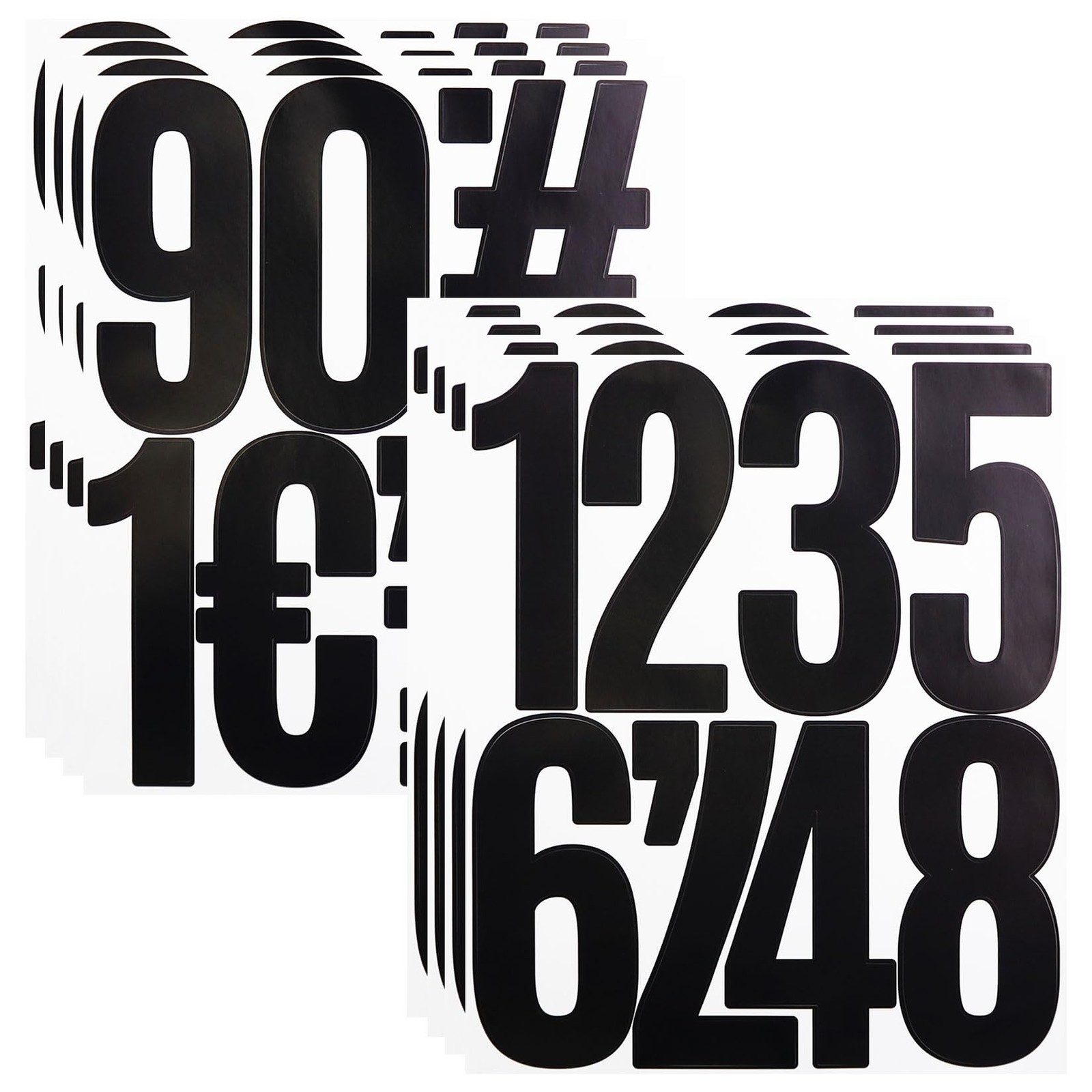 5 Inch Vinyl Number Stickers,88 Pieces Self-Adhesive Large Numbers 0-9