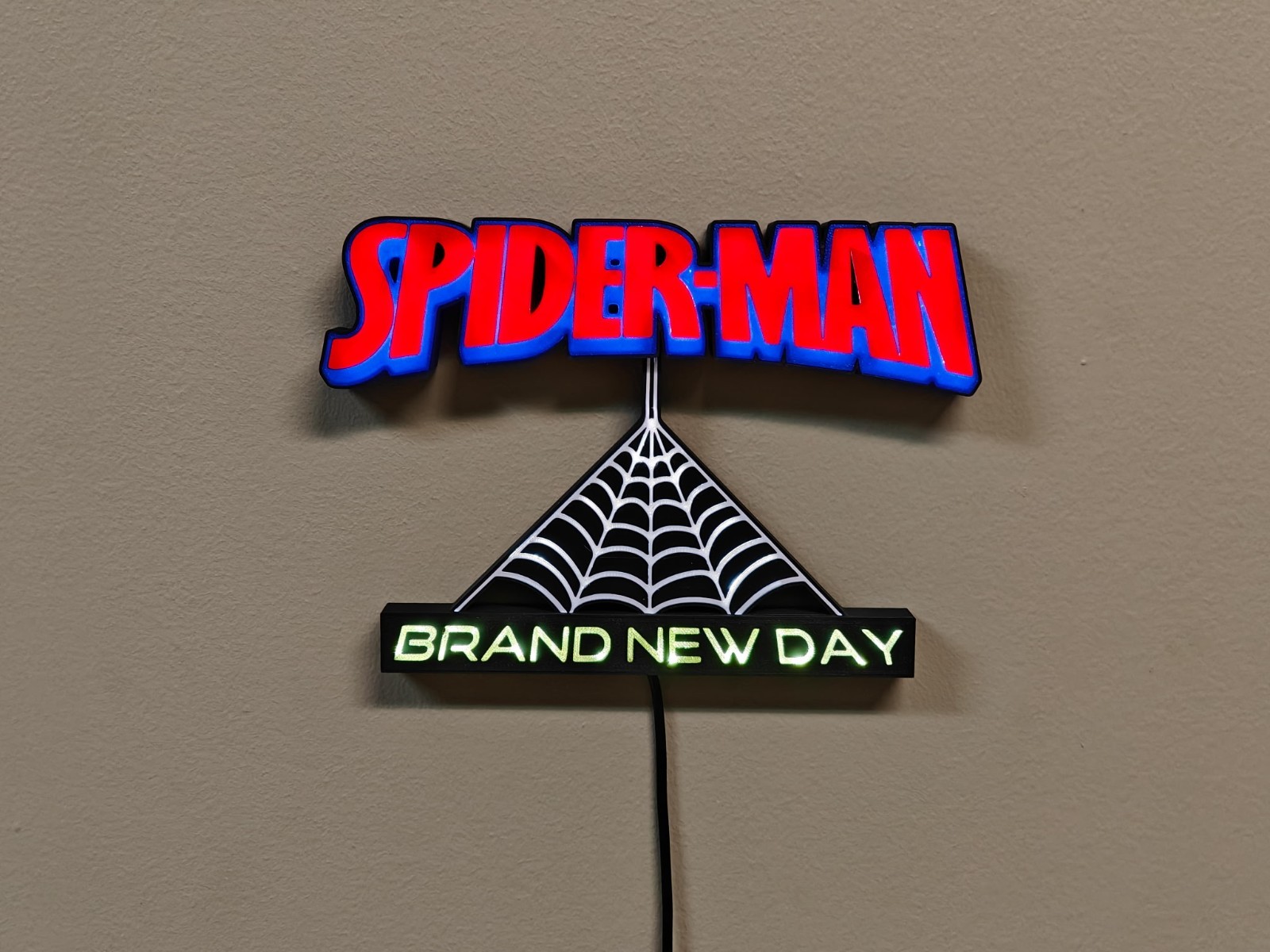 Spider-Man LED Decoration – Marvel light-up wall sign – Brand New Day Desk Lamp