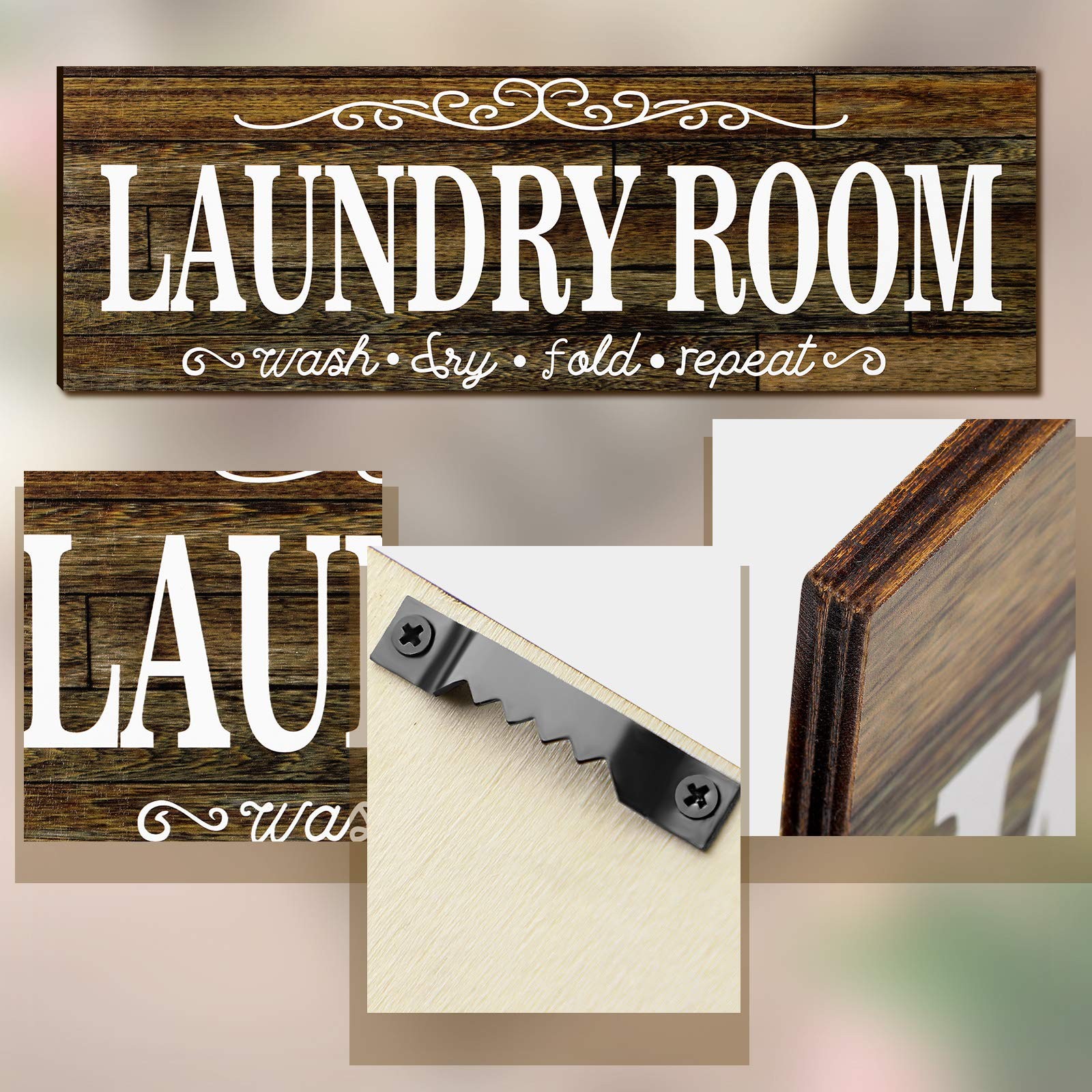 2 Pieces Pantry Sign Laundry Room Wooden Sign Farmhouse Laundry Room Hanging