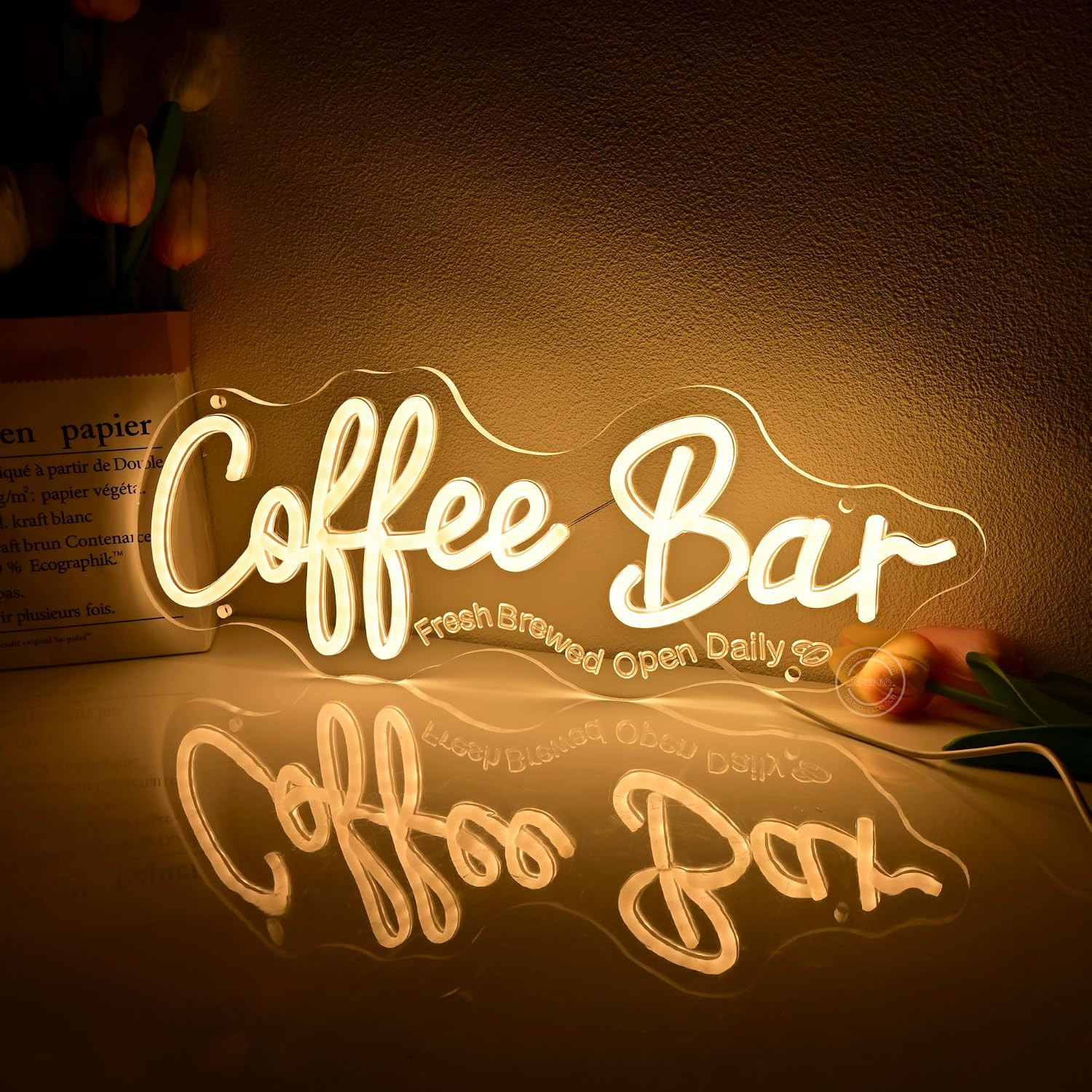 Coffee Bar Neon Sign for Home Coffee Station Kitchen Wall Decor LED