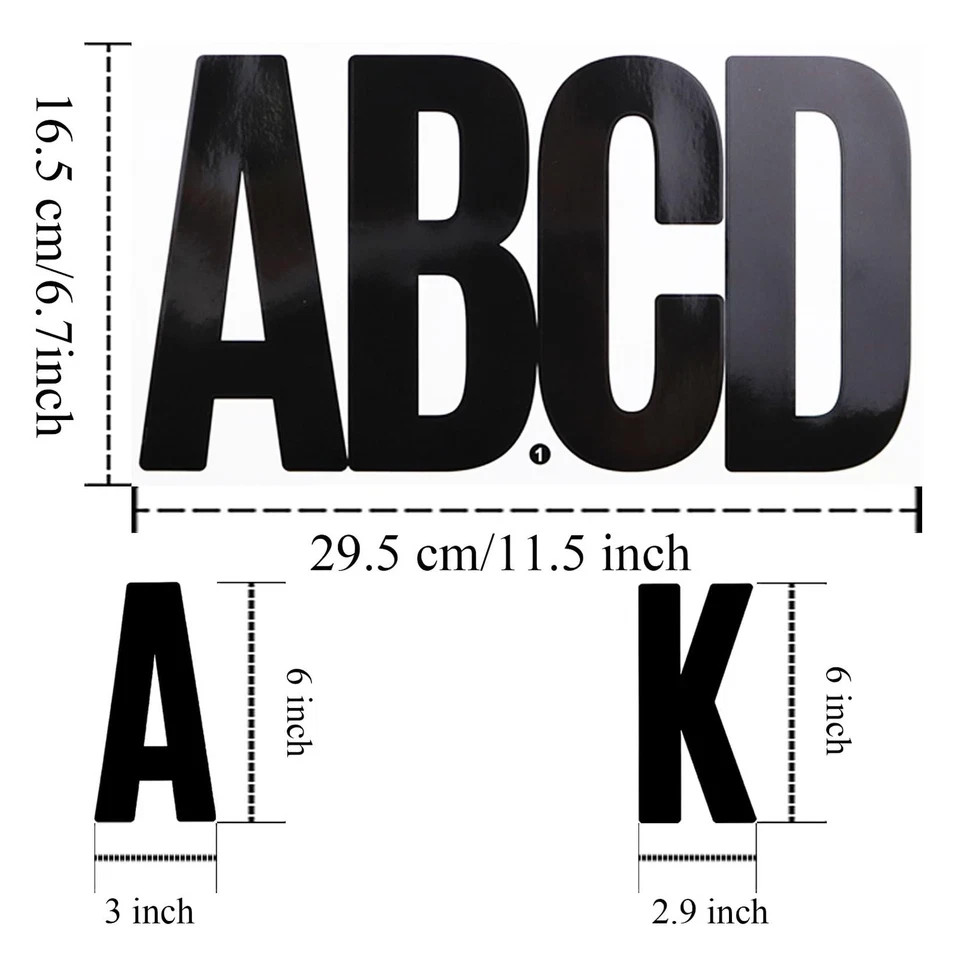 21 Sheets 6 Inch Letter Stickers, Self Adhesive Vinyl Capital Alphabet Punctu…