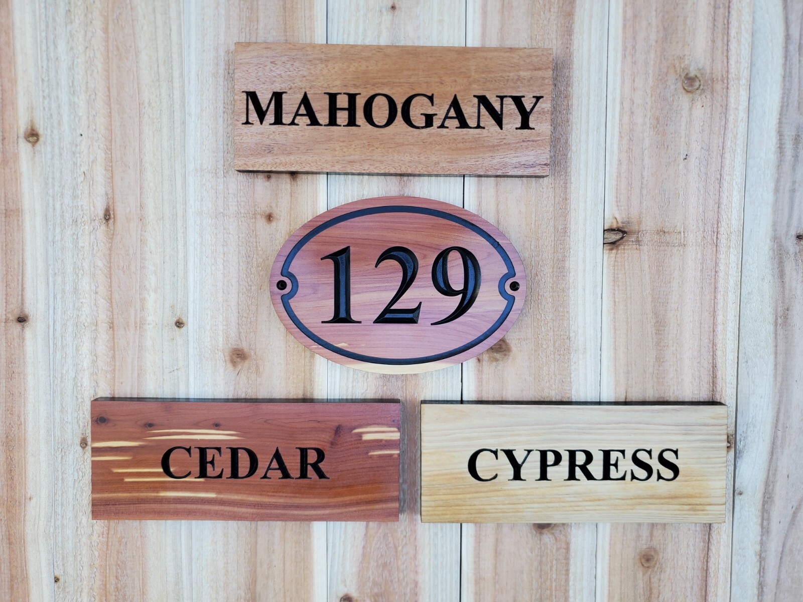 Custom House Sign Street Address Number Plaque Outdoor Wood Personalized Home