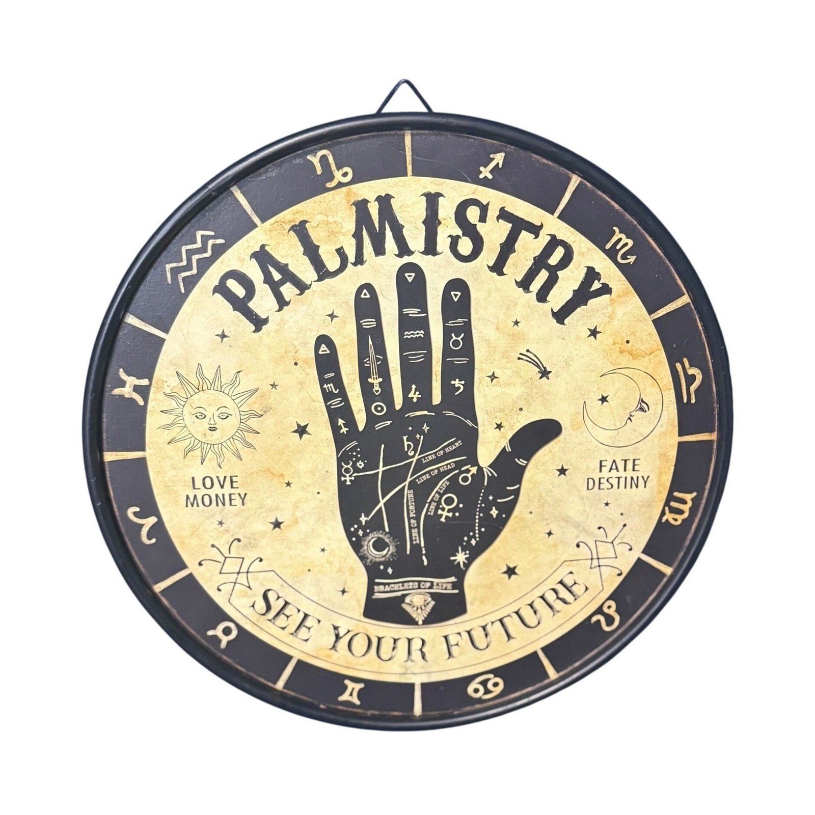 Psychic Medium Palmistry Tin Art See Your Future Decorative 12″ Wall Art