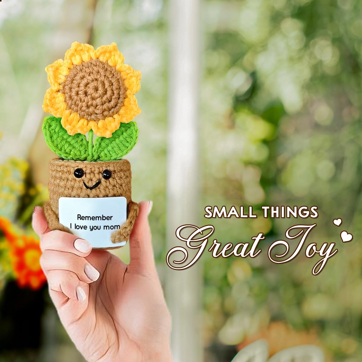 Handmade Crochet Sunflower Gifts for Mom Perfect for Mother’s Day & Birthdays