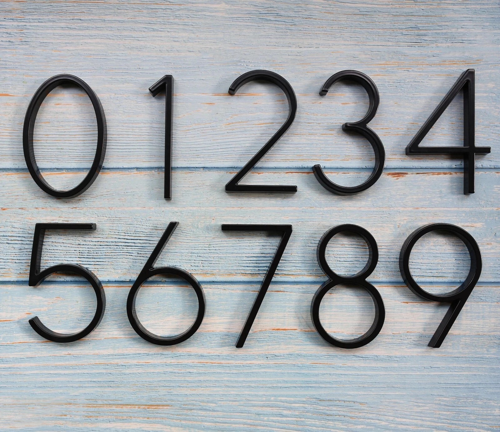 5″ Stainless Steel Floating House Number Outside, Metal Modern House Numbers