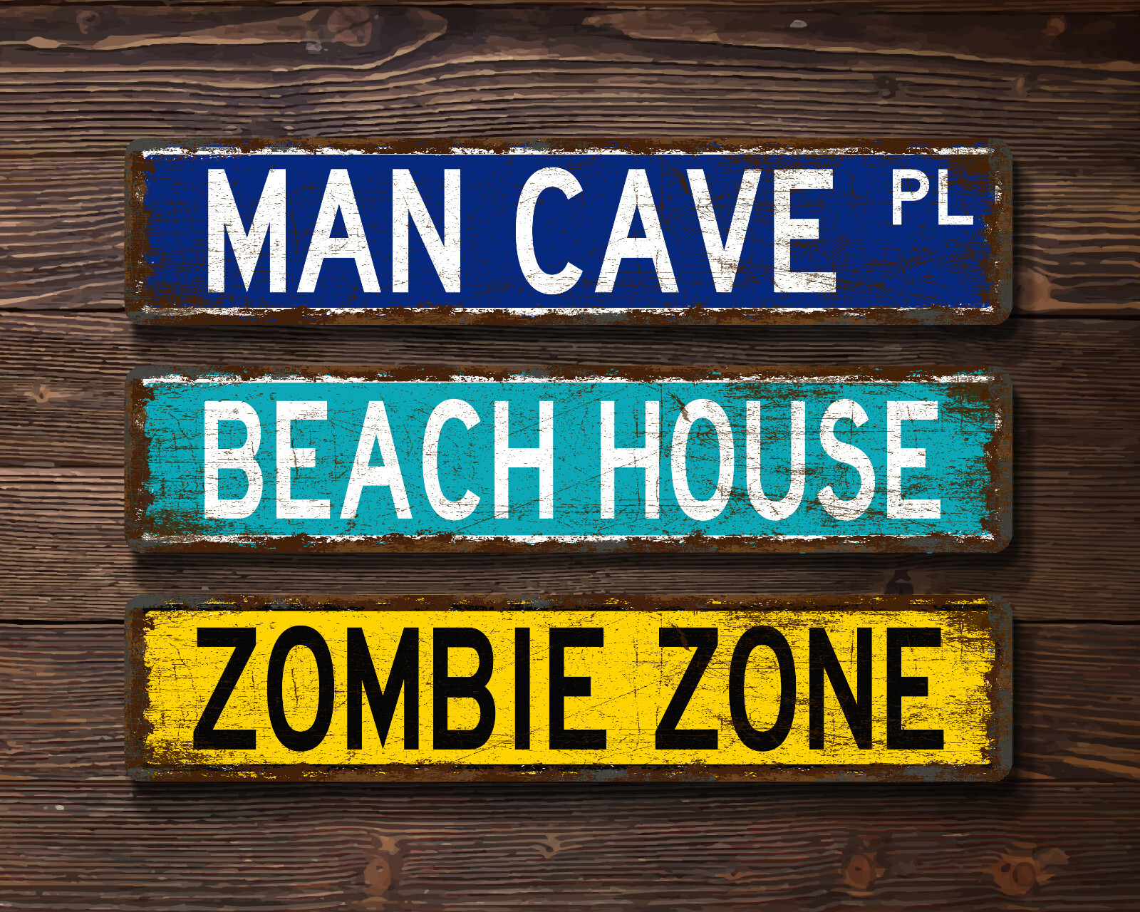 Custom Name Sign Aluminum Street Sign Personalized Sign Plate New Vintage ACW01