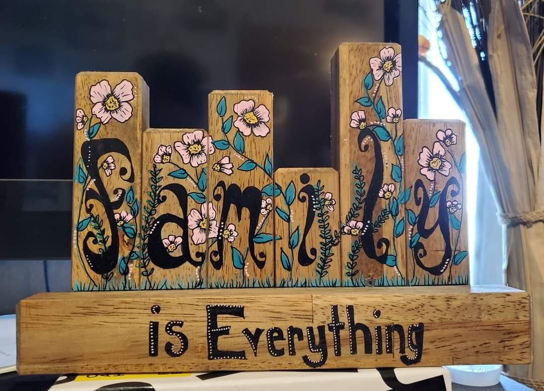 PERFECT GIFT- Hand Crafted, Customizable, Table Top “Family Is Everything” Sign