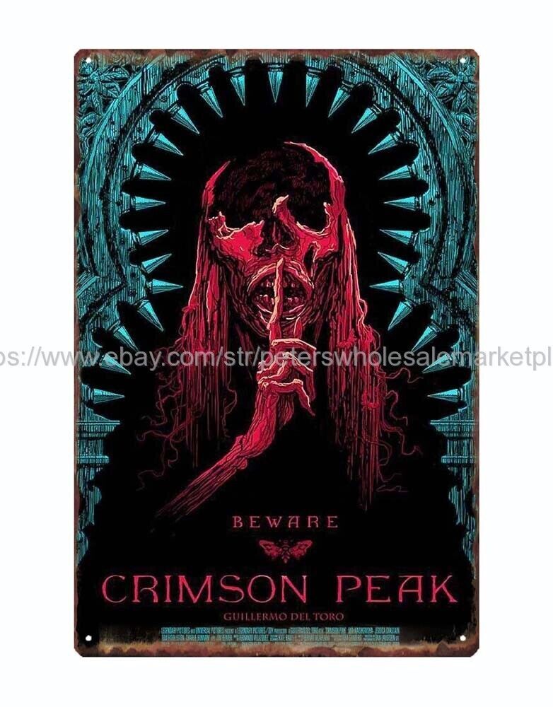 wall art Crimson Peak gothic romance film movie poster metal tin sign