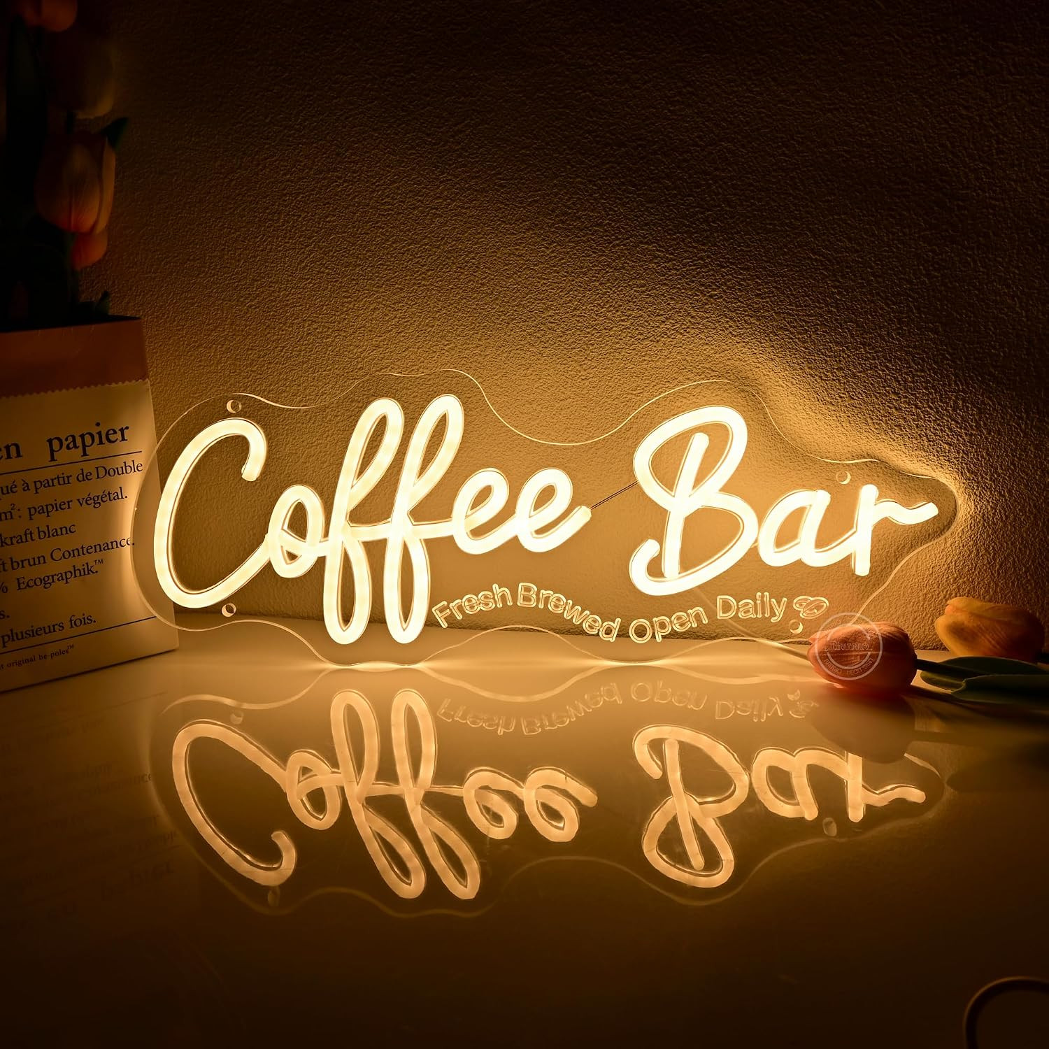 Coffee Bar Neon Sign for Home Coffee Station Kitchen Wall Decor LED