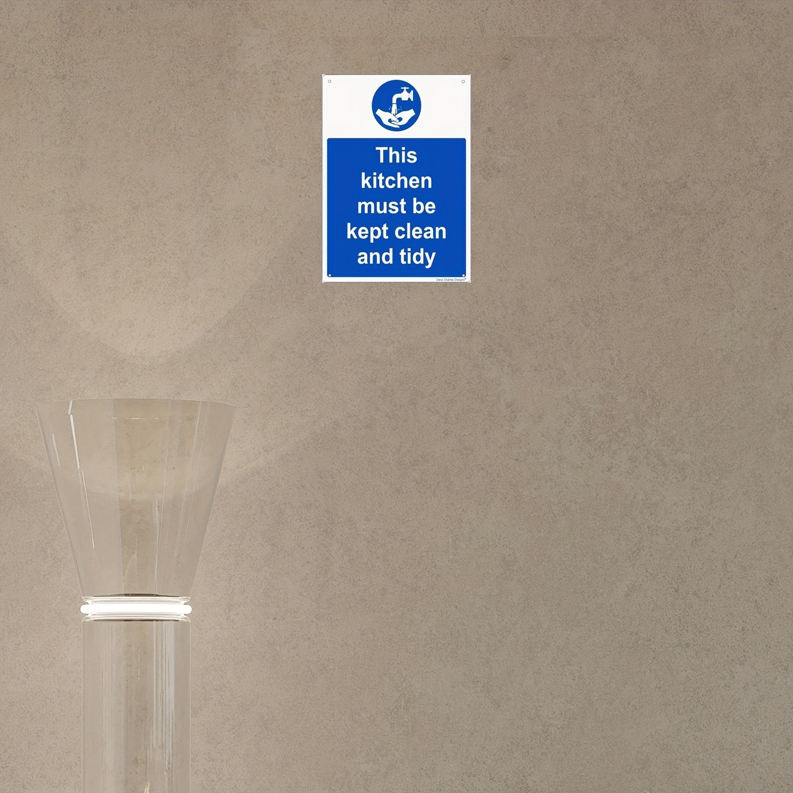Kitchen Iron Sign 12×8 Inches Health Safety Reminder
