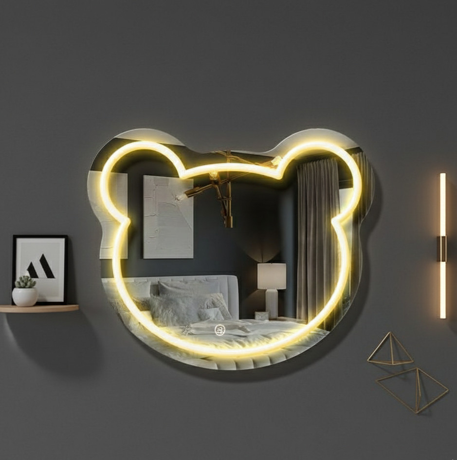 Bat Mirror Neon Sign| Neon Wall Art Sign For Wall Decor| Led Neon Mirror