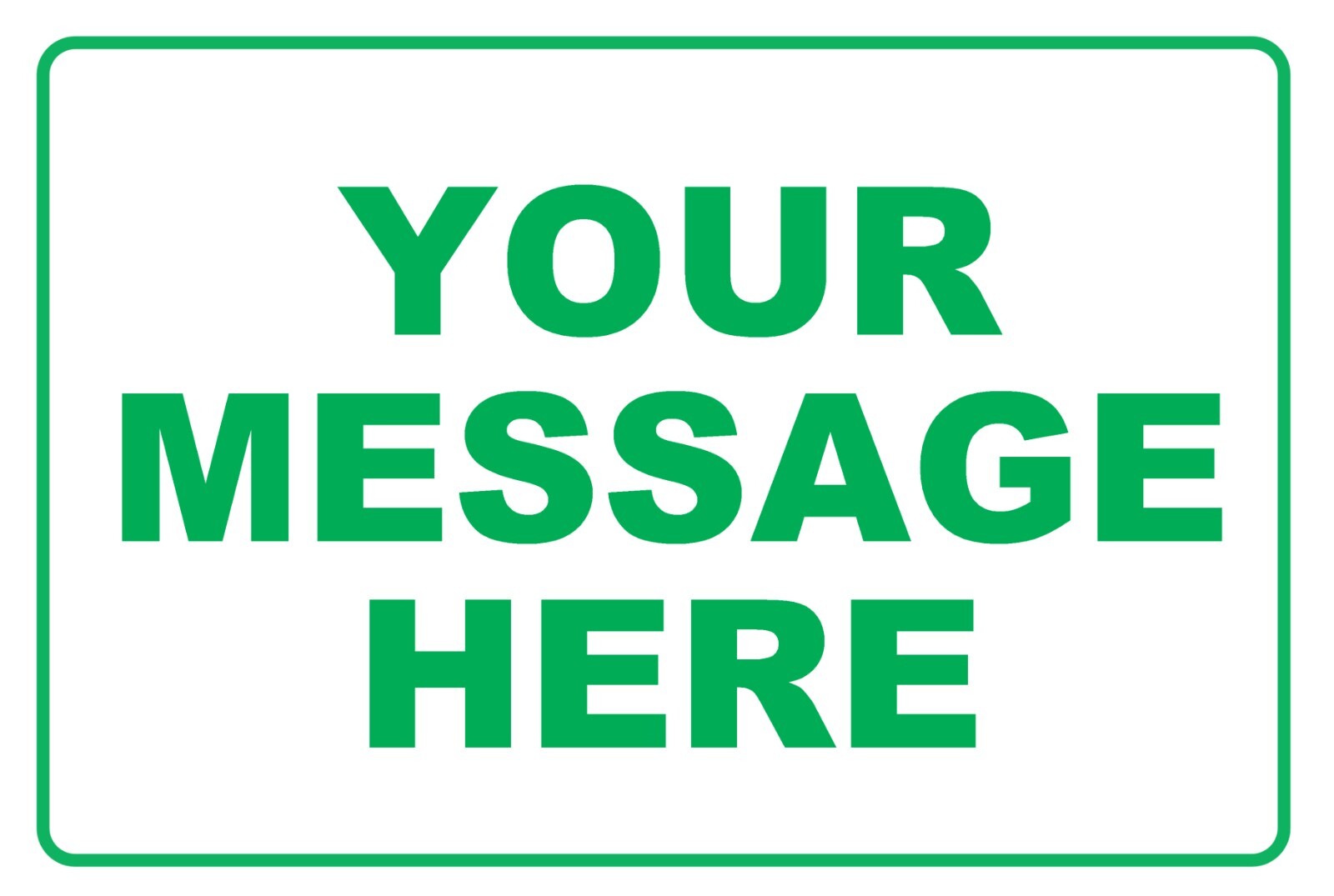 New Personalized Aluminum Metal Sign Customized With Custom Text 8″ x 12″ Size
